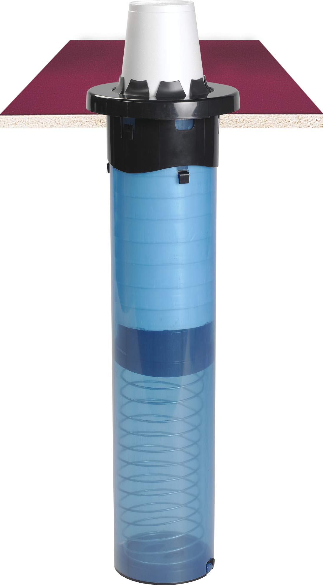 San Jamar Sentry In-Counter Cup Dispenser - Adjustable 8-44 Oz Plastic Cup Holder for Restaurants, Cafes & Fast Food - 23.5