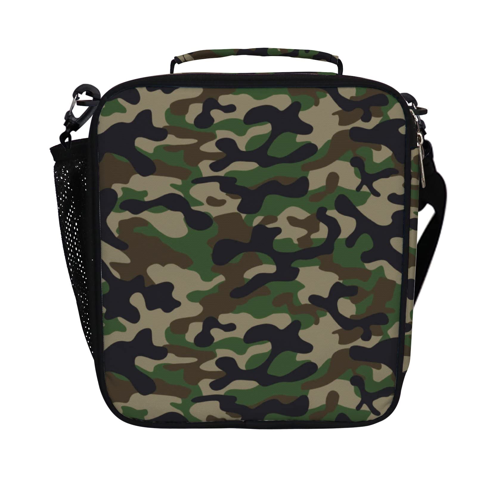 Vantaso Insulated Lunch Box Bag - Black Green Camouflage Cooler Bag for Men, Women & Kids | Leakproof & Thermal | Perfect for Picnic, Travel, School & Office Lunch