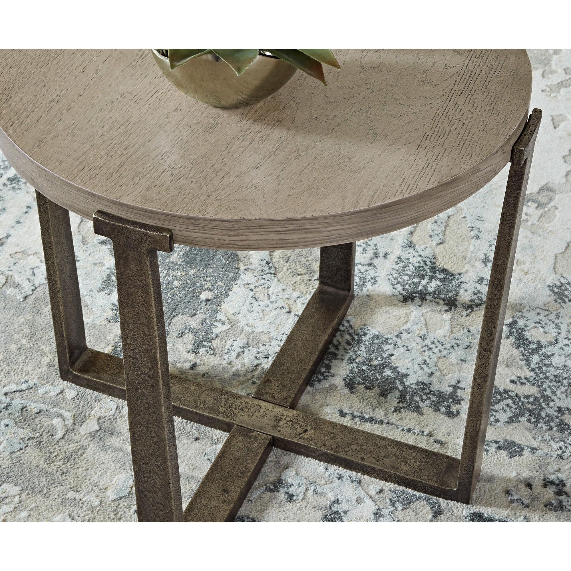 Dalenville Round End Table - Modern Side Table for Living Room, Bedroom, or Office - Perfect for Coffee, Books, and Decor