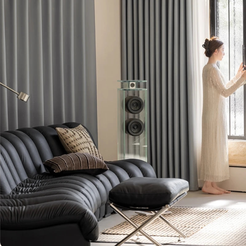 Amina Chenille Blackout Curtains - Thermal Insulated Custom Window Drapes for Bedroom & Living Room - Noise Reducing & Light Blocking for Better Sleep & Privacy