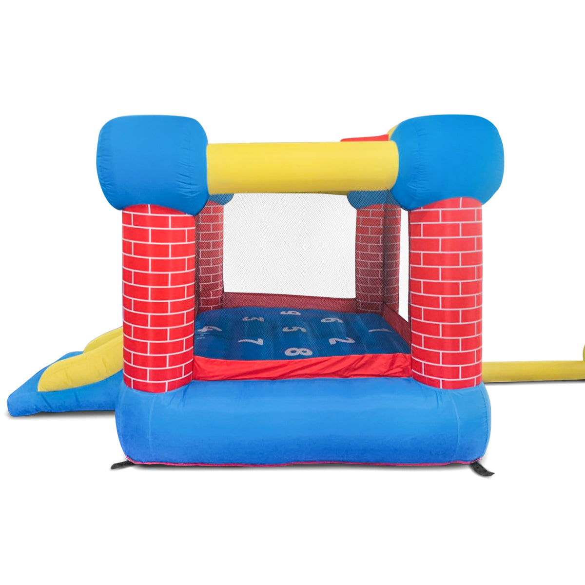 Bouncefort Mini Inflatable Castle for Kids - Portable Bouncy House with Air Pump - Perfect for Indoor/Outdoor Birthday Parties, Backyard Play & Family Gatherings
