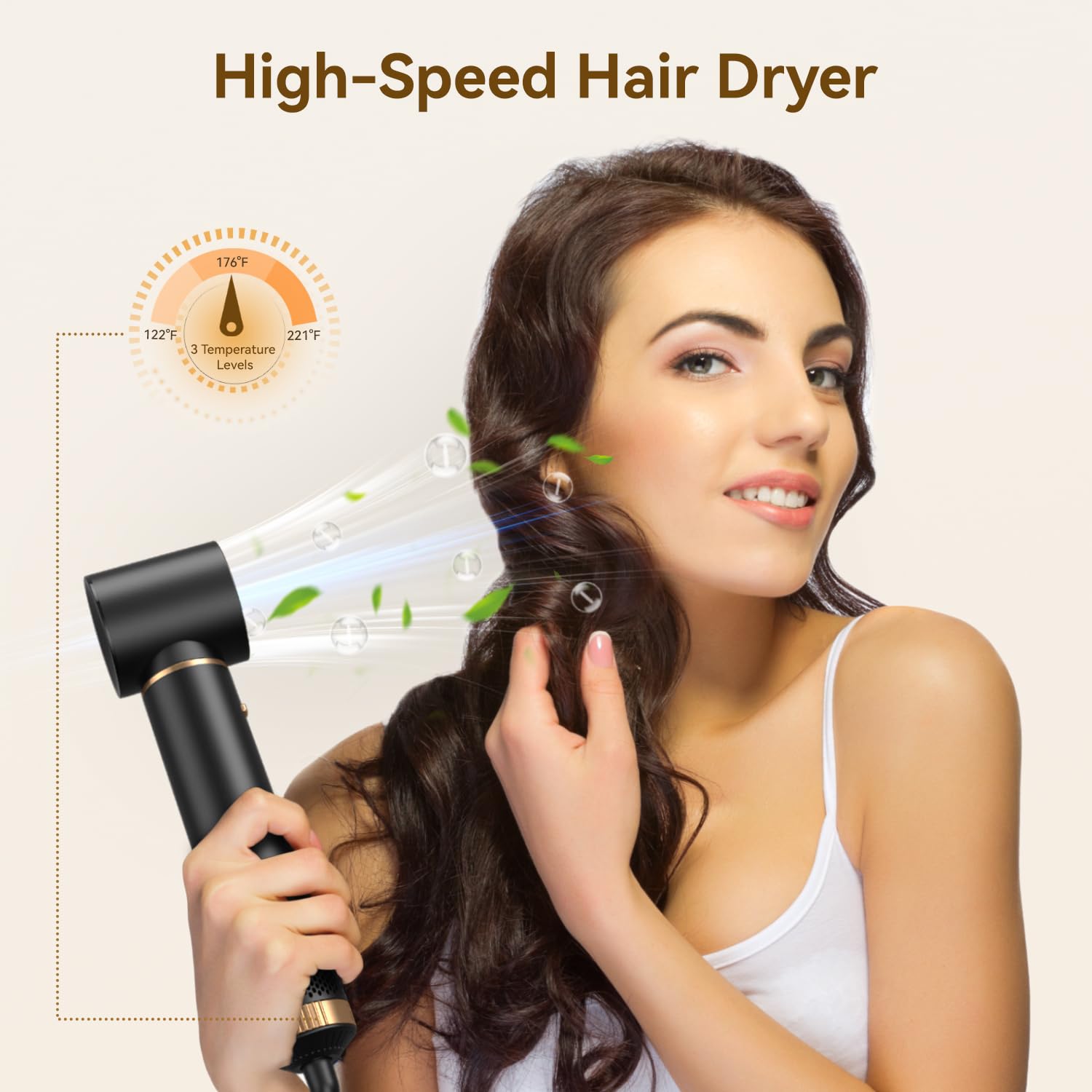 Professional 5-in-1 Air Styler & Ionic Hair Dryer Brush Set - 800W Auto Air Wrap Hair Styler for Fast Drying, Curling, Volumizing & Straightening - Heat Damage Free Hair Styling Tools for Home & Salon Use