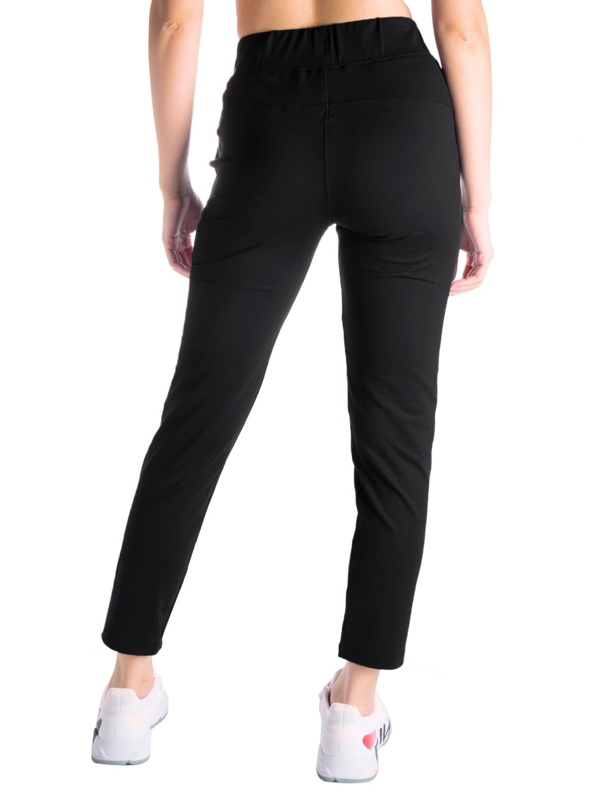 Yogipace Women's 7/8 On The Fly Pants - Petite/Regular/Tall Sizes - Drawstring Casual Lounge Joggers & Travel Sweatpants - Perfect for Yoga, Running Errands & Airplane Travel