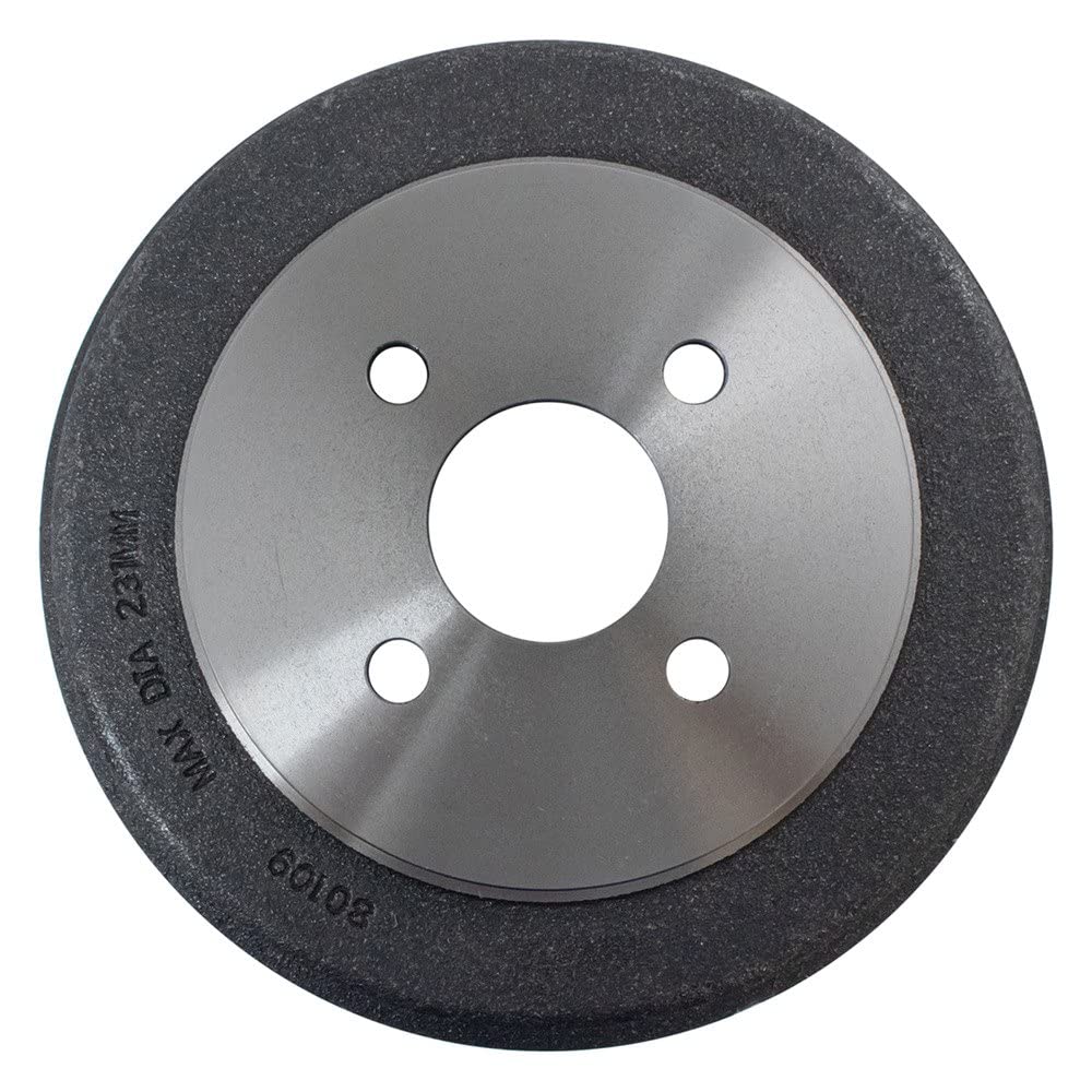 TRQ Rear Brake Drum Pair Set - Compatible with 2005-2008 Chevy Cobalt, 2007-2008 Pontiac G5, 2003-2007 Saturn Ion, 2005-2006 Pontiac Pursuit - Durable Replacement Brake Drums for Smooth Stopping Power - Perfect for DIY Auto Repairs & Maintenance
