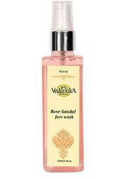 Vedantika Herbals Ayurvedic Rose Sandalwood Face Wash 100ml - Natural Glow & Hydration for Dry & Sensitive Skin | Daily Cleanser for Women & Men | Morning & Night Skincare Routine