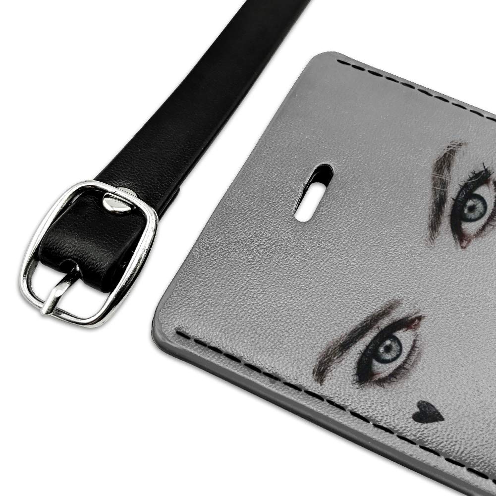 Birds of Prey Harley Quinn Red Lips Leather Luggage Tag - Rectangle ID Card Holder for Travel Bags, Suitcases & Backpacks - Perfect for Cosplay, Comic Con & DC Fans
