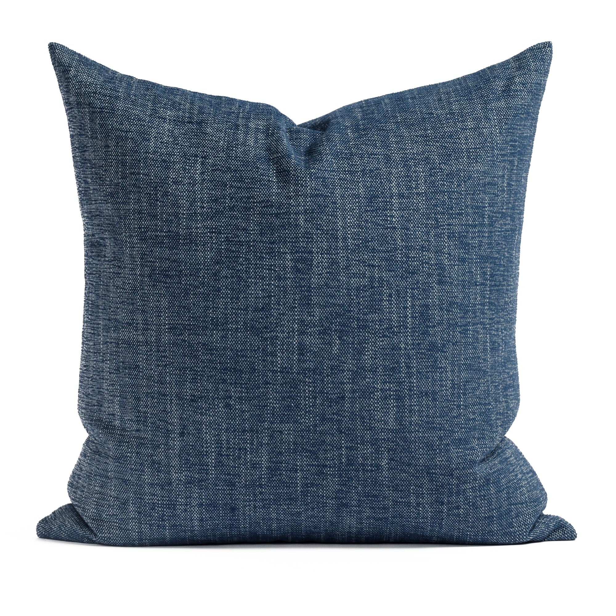 Premium Parker 22x22 Outdoor Throw Pillow - Waterproof & UV Resistant - Indigo Blue Decorative Cushion for Patio Furniture, Poolside Lounging & Garden Decor