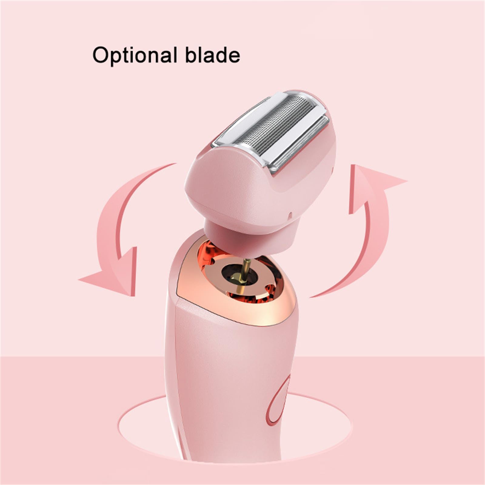 Vantique 2-in-1 Electric Shaver for Women - Dual Head Ladies Shaver & Bikini Trimmer, Wet/Dry Hair Removal Razor - Perfect for Travel, Gym & Smooth Skin at Home