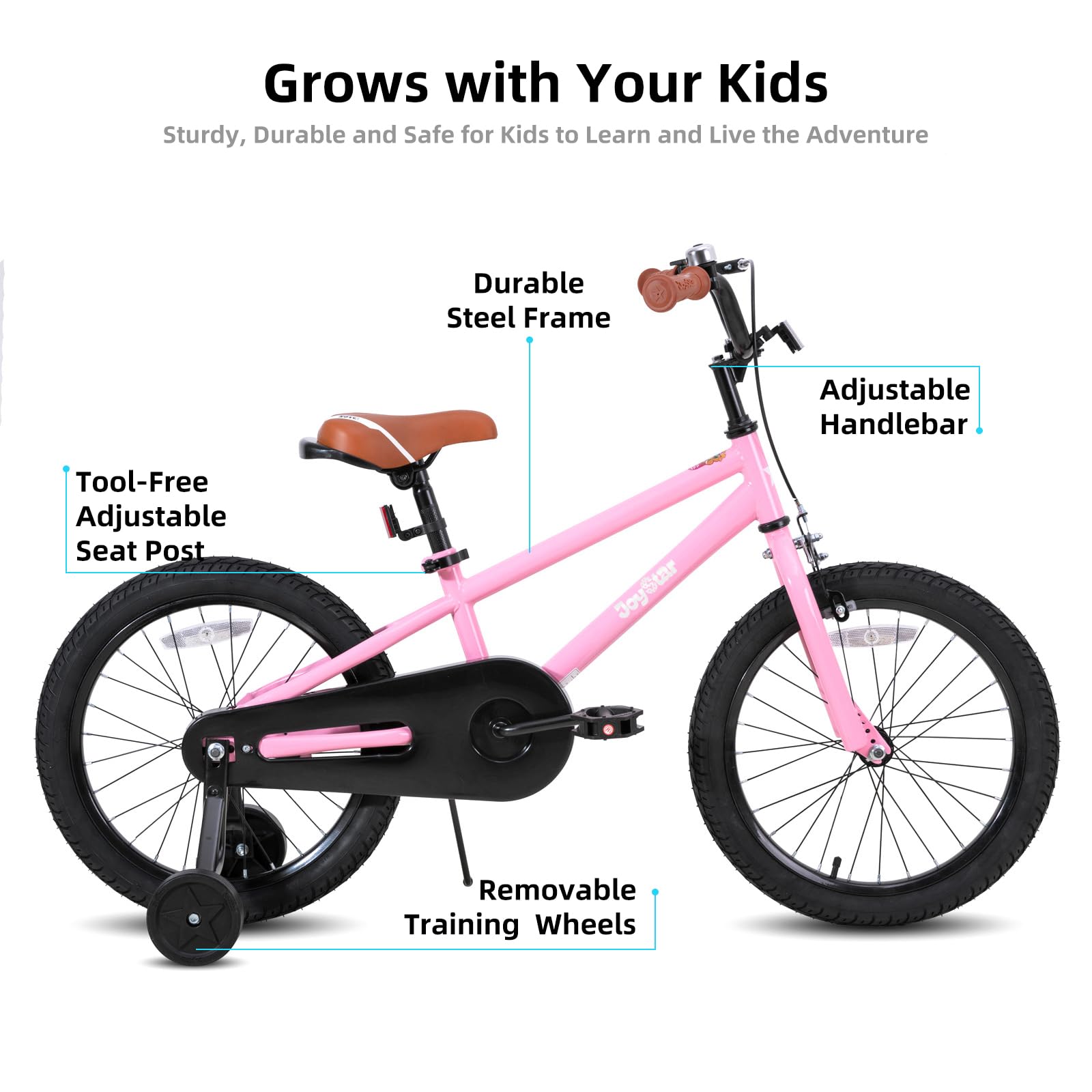 JOYSTAR 12-20 Inch Kids Bike for Boys & Girls Ages 2-12 | BMX Style Children's Bicycle with Training Wheels | Toddler & Youth Bike in Multiple Colors | Perfect for Neighborhood Rides, Park Adventures & Learning to Cycle