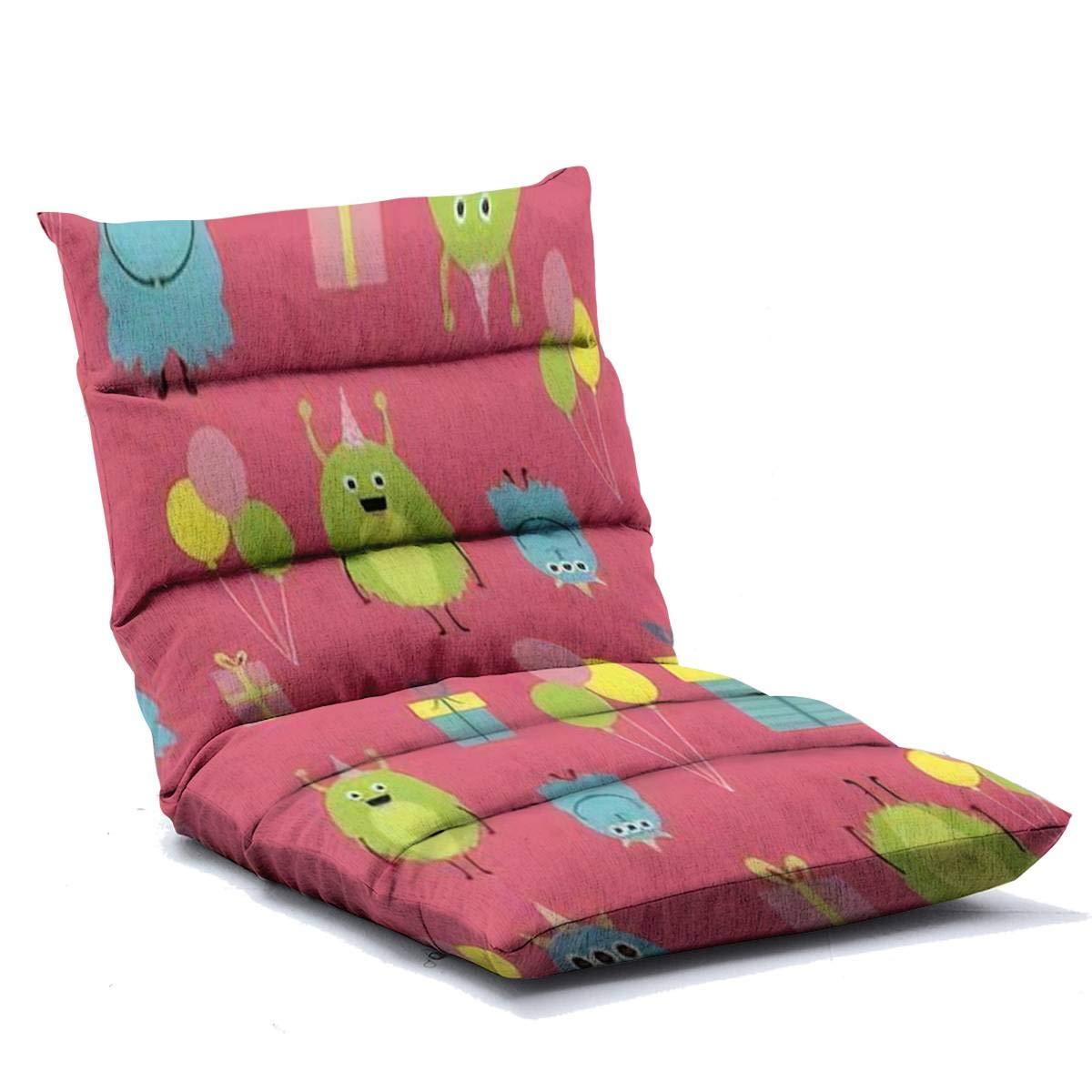 Adjustable Memory Foam Floor Lounger Chair - Foldable Floor Sofa for Adults & Kids, Fun Monster Design, Perfect for Home, Office, Reading, Watching TV & Gaming