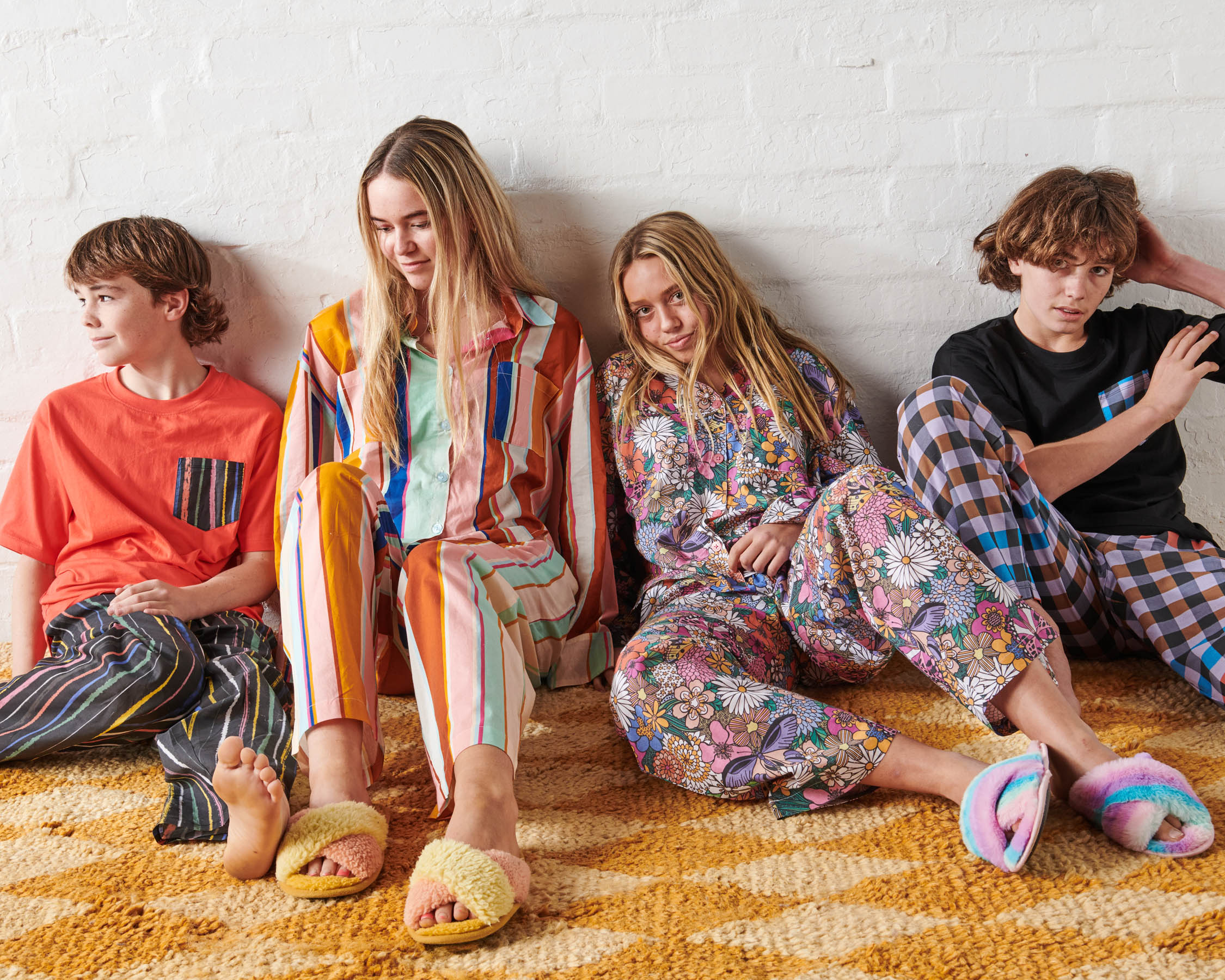 Bliss Floral Teen Organic Cotton Long Sleeve Pajama Set - Soft & Comfortable Sleepwear for Girls, Perfect for Sleepovers, Lounging & Cozy Nights