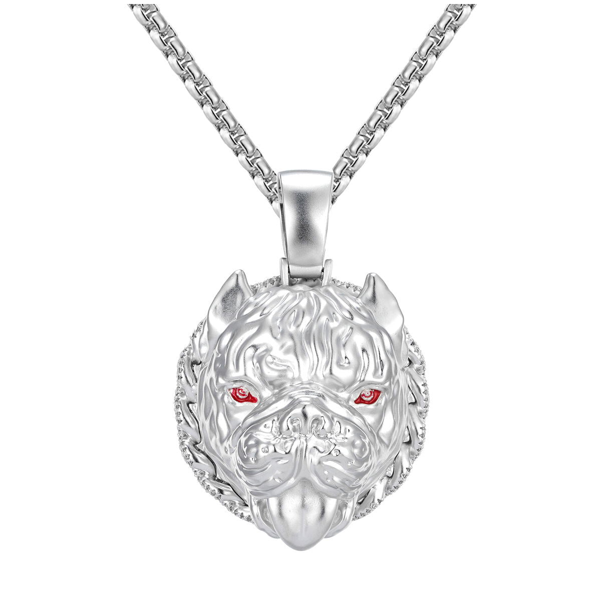 Custom 3D Solid Back Icy French Bulldog Cuban Link Pendant Necklace - Perfect for Hip Hop Jewelry, Dog Lover Gifts & Streetwear Fashion Accessories