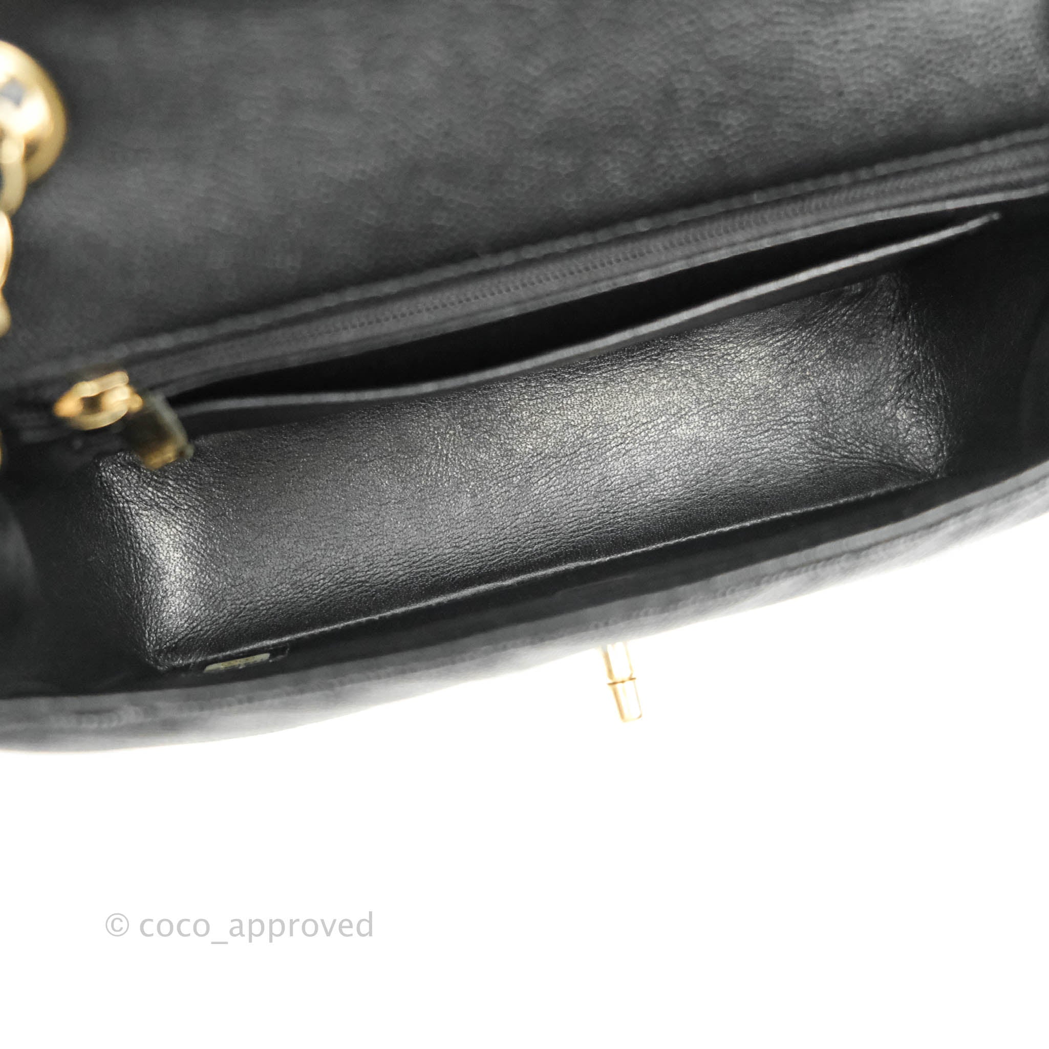 Chanel Chevron Mini Rectangular Flap Bag in Black Caviar Leather with Gold Hardware - 18B Collection | Luxury Crossbody Purse for Women, Perfect for Evening Events & Date Nights