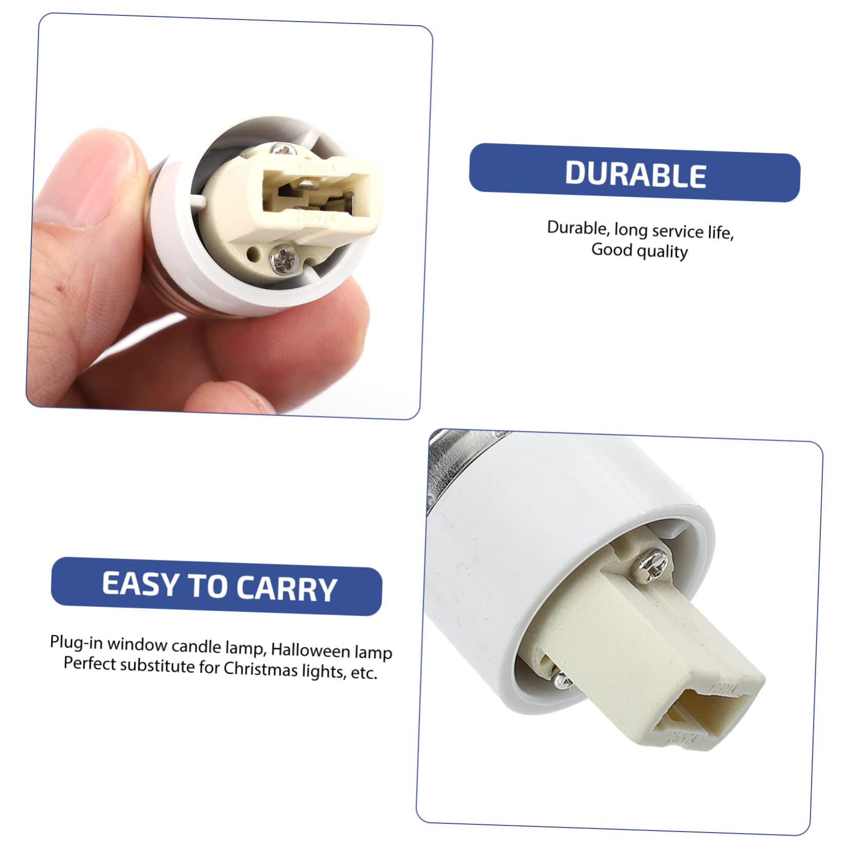 6-Pack E12 to G9 Light Bulb Socket Adapter - E12 Lampholder Converter for G9 LED Bulbs - Light Socket Outlet Extender - Perfect for Chandeliers, Pendant Lights & Home Lighting Fixtures