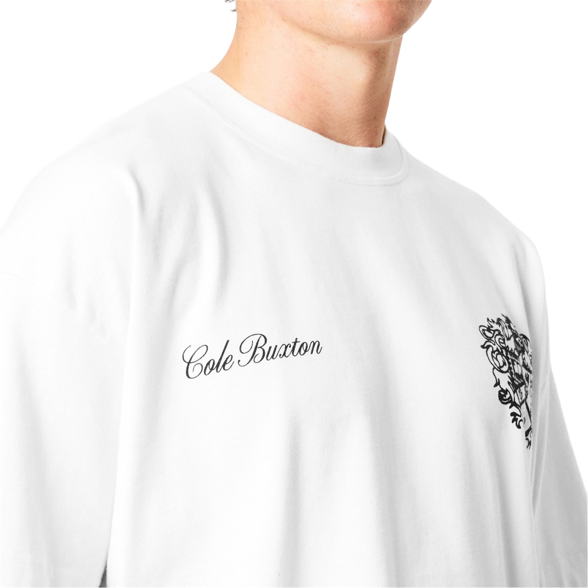 Cole Buxton Collegiate White T-Shirt for Men - Premium Cotton Crewneck Tee | Casual Wear, Street Style & Everyday Outfits