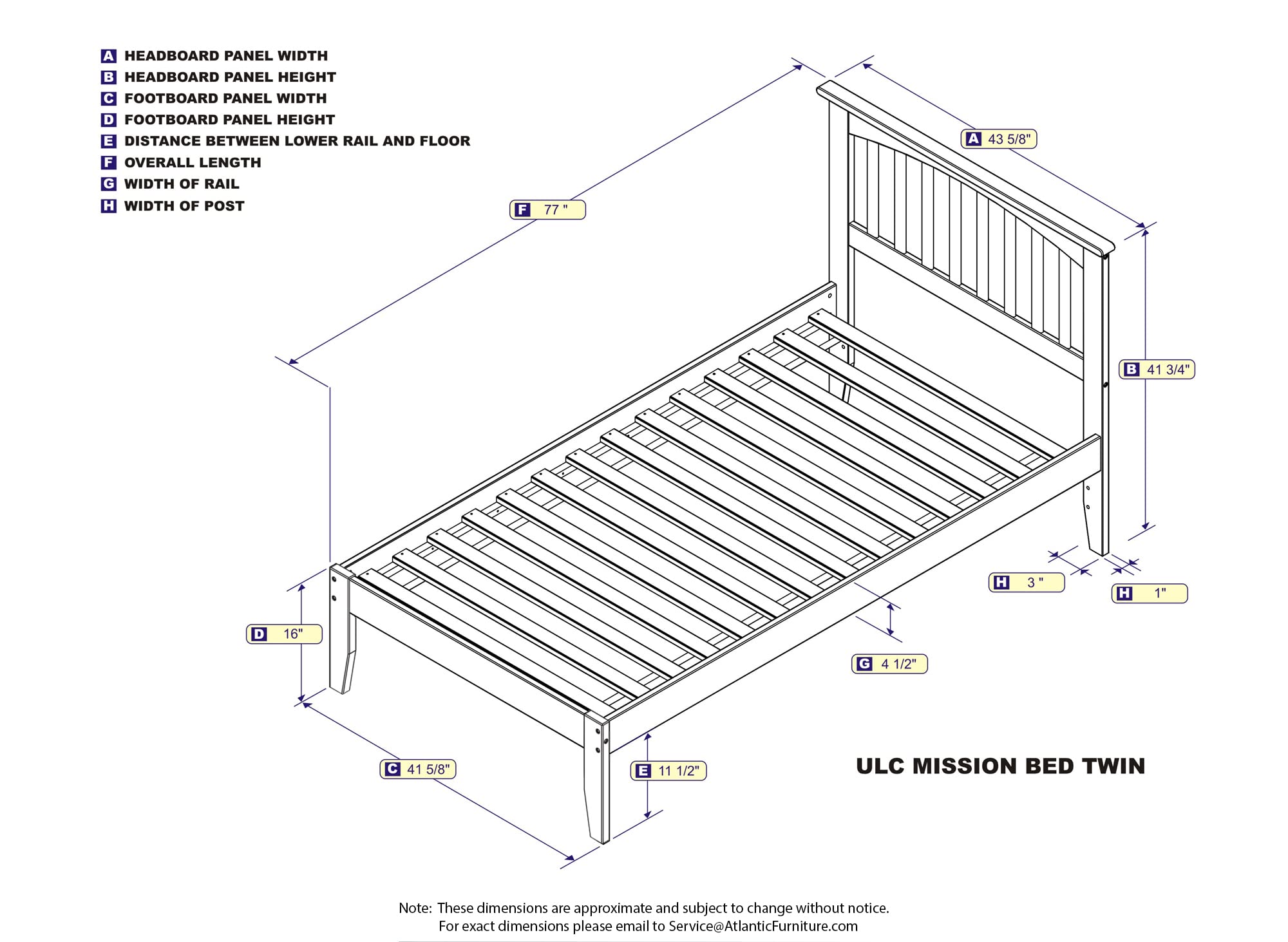 AFI Mission Twin Platform Bed Frame with USB Charging Ports - Espresso Finish, Sturdy Wooden Bed for Kids & Teens, Perfect for Small Bedrooms & Dorm Rooms