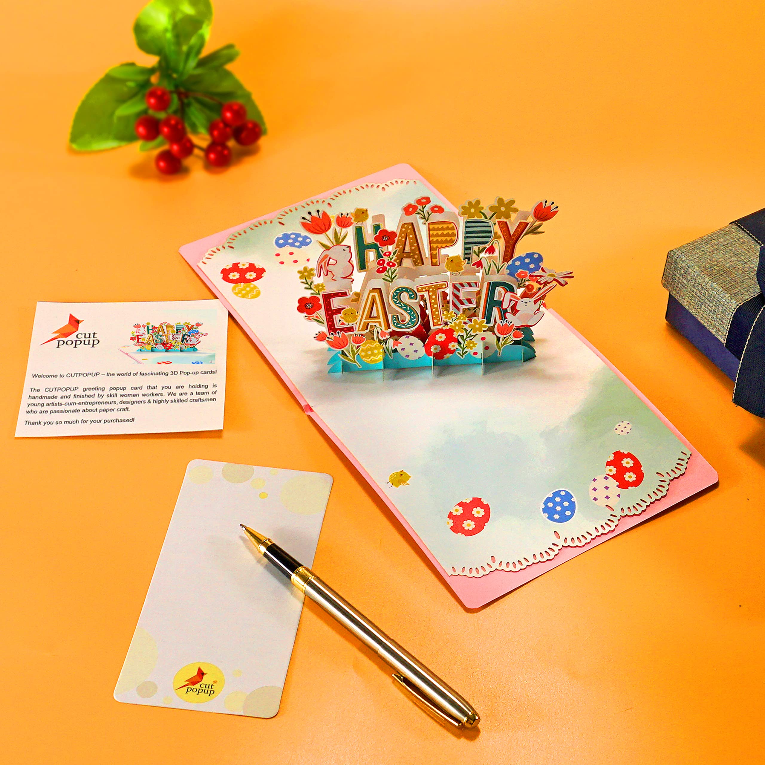 Easter Pop Up Greeting Card - 3D Happy Easter Card for Kids & Adults | Perfect for Easter Gifts, Party Favors & Holiday Decorations