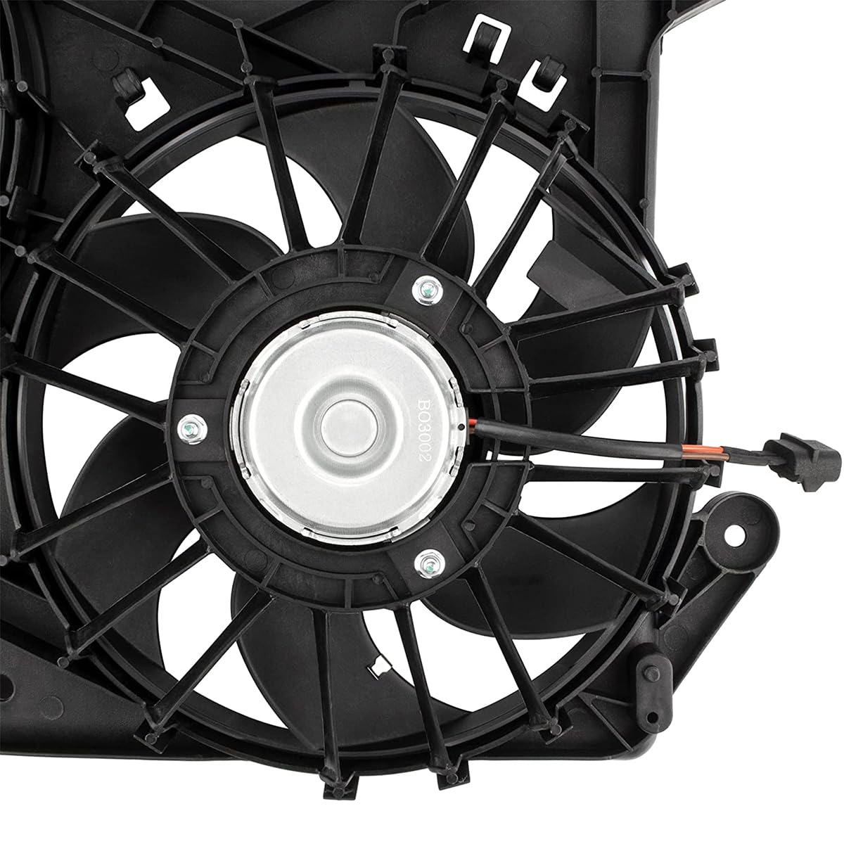 Dual Engine Cooling Fan Assembly Replacement for Chrysler 300 2005-2008, Dodge Challenger 2008, Charger 2006-2008, Magnum 2005-2008 - OEM# 5174358AA CH3115132 - Perfect for Overheating Prevention & Engine Cooling System Repair