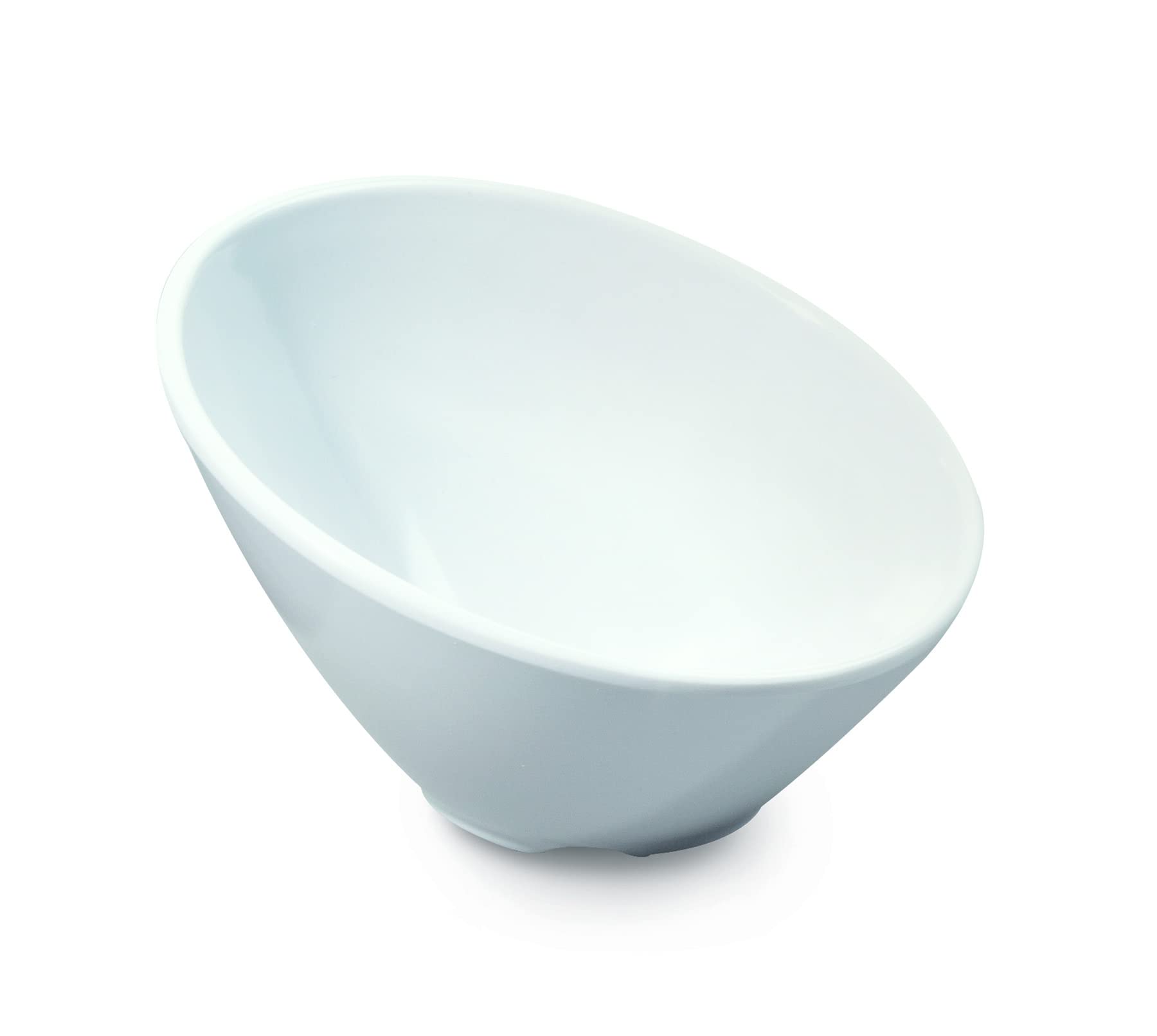 G.E.T. B-786-W White Angled Cascading Serving Bowl - 12 Ounce (6.5 Inch) - Perfect for Salads, Snacks, Pasta, Appetizers & Party Food Display - Elegant Tableware for Dining, Entertaining & Home Decor