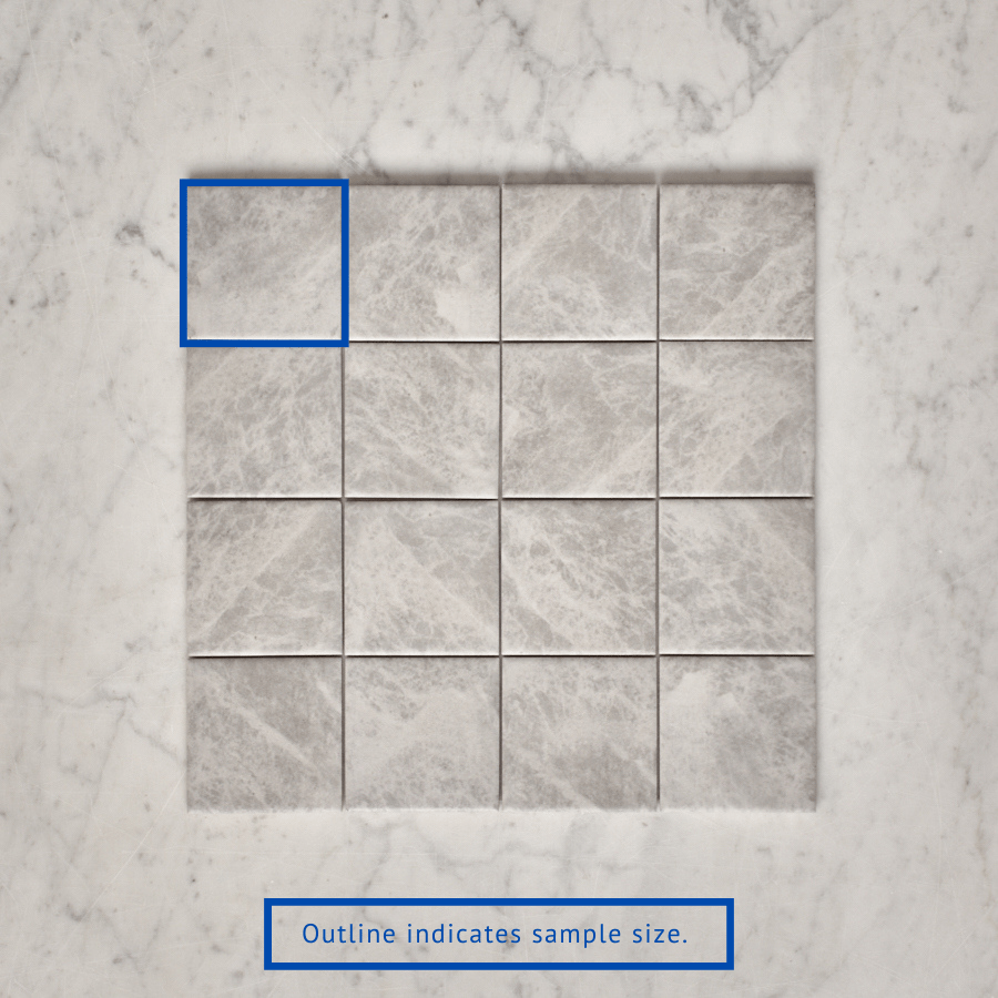 Dunmore Grey Stone Look Square Tile Sample - Natural Stone Effect for Kitchen Backsplash, Bathroom Walls & Flooring