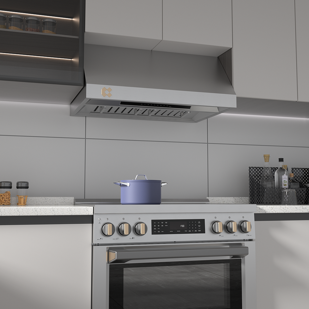 CIARRA 36 Inch Under Cabinet Range Hood Insert - 4 Speed Levels & Smart Control, Stainless Steel Kitchen Vent Hood for Smoke & Odor Removal | Perfect for Home Kitchens & Restaurants (Model: CAS36928A OW)