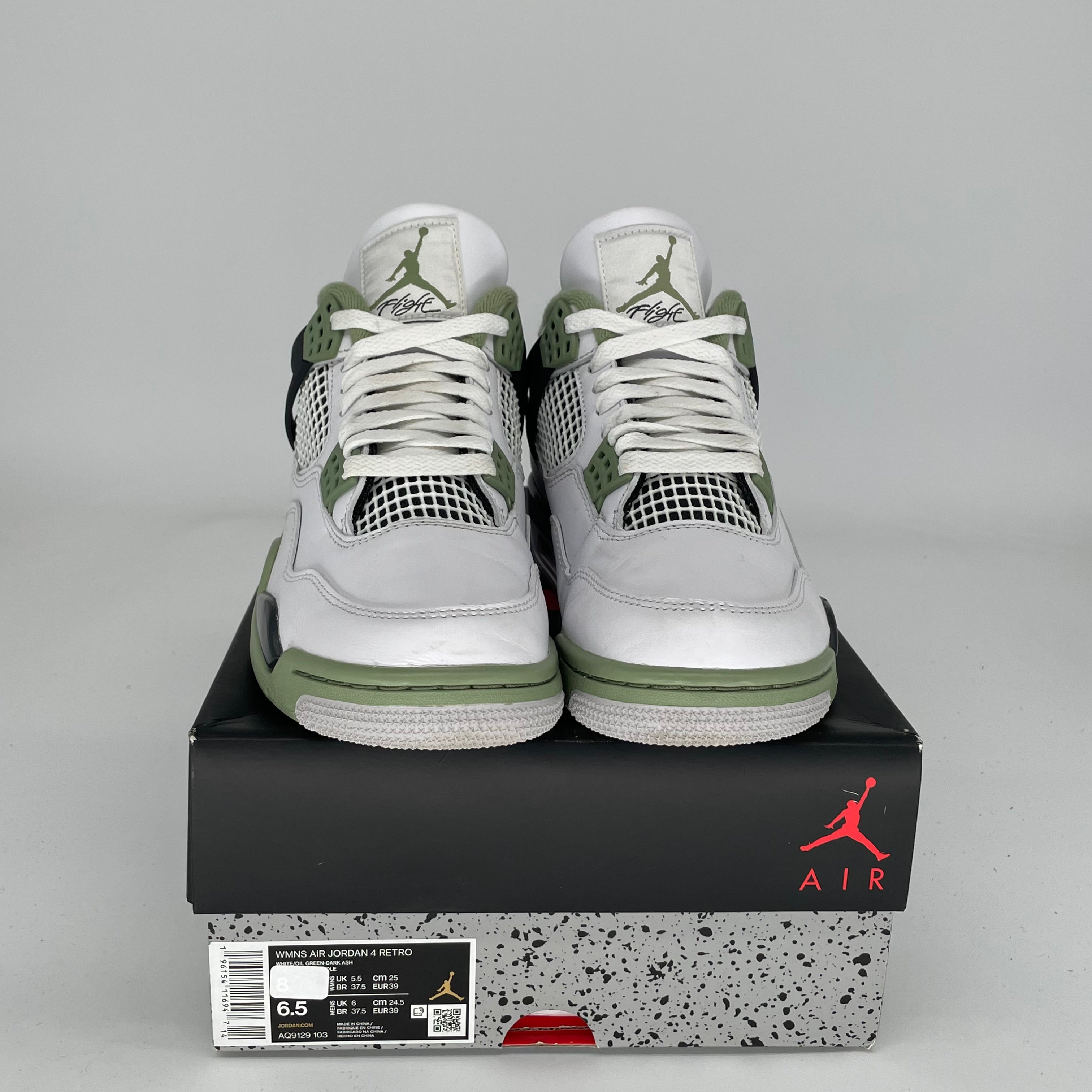 AIR JORDAN 4 SEAFOAM Women's Sneakers - Size 6.5/8W - Style AQ9129-103 - Perfect for Running, Gym & Streetwear Fashion