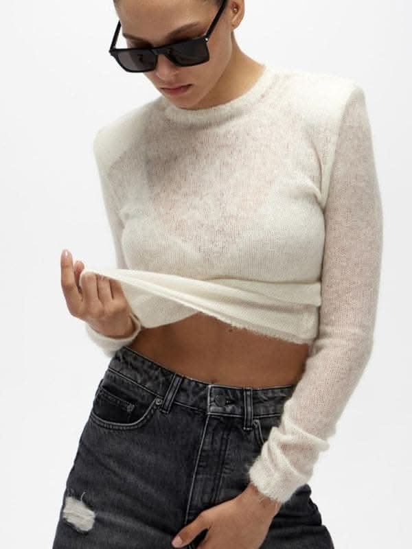 Stylish Hollow Knit Sweater for Women - Lightweight Autumn Cardigan for Casual Wear & Layering