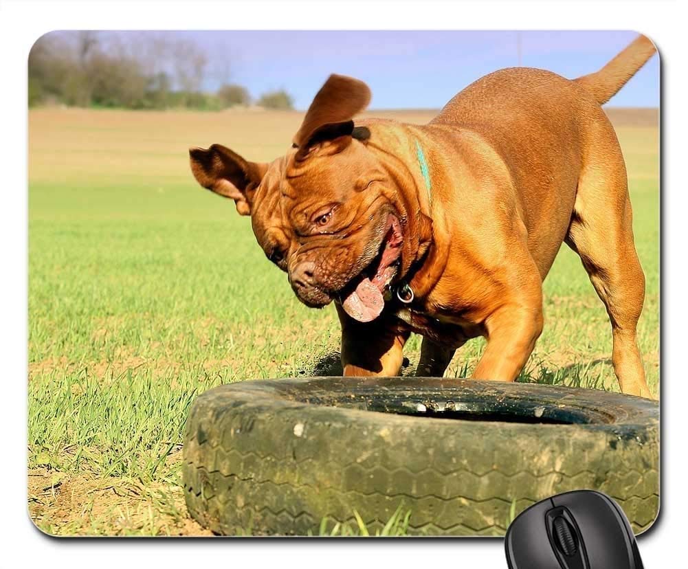 Premium Gaming Mouse Pad with Bordeaux Mastiff Dog Design - Non-Slip Large Mouse Mat for PC, Laptop & Office Use - Perfect for Gamers & Animal Lovers