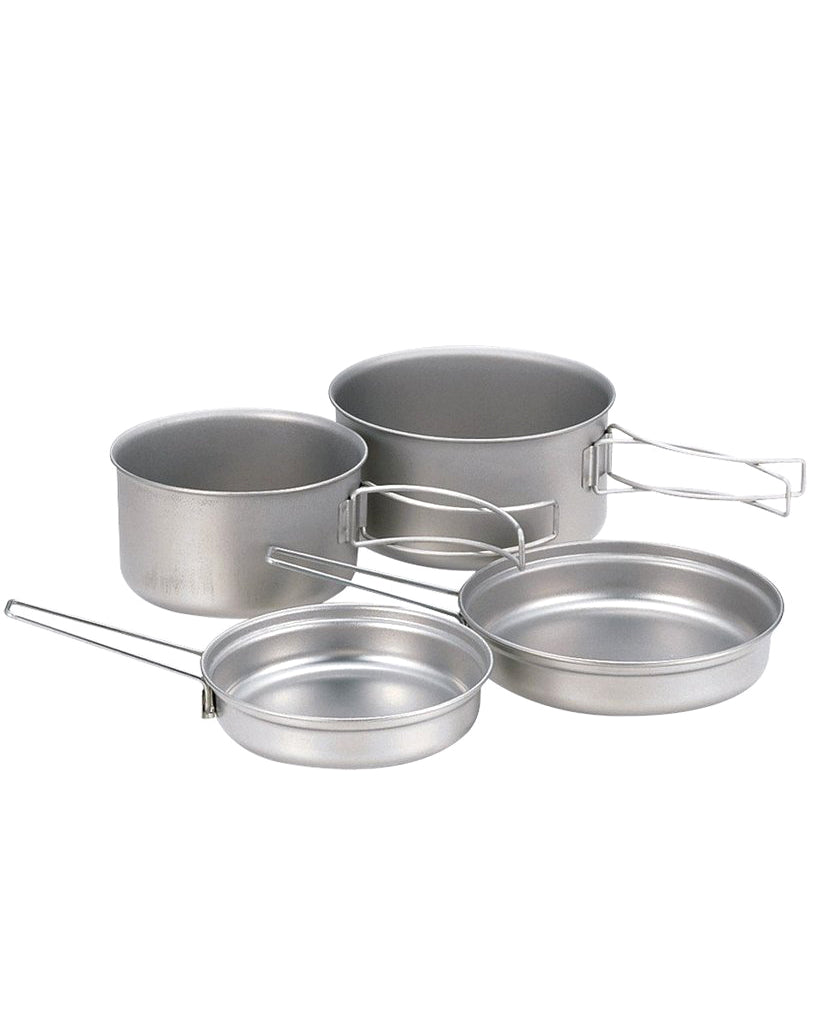 Ultralight Titanium Camping Cookset - Compact & Durable Backpacking Cookware for Hiking, Travel & Outdoor Adventures