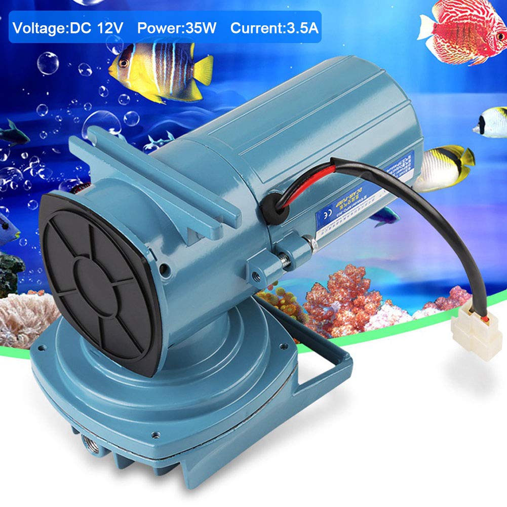 Yosoo 35W Commercial Air Pump for Aquarium, Fish Tank, Pond & Hydroponics - 12V DC Oxygen Aerator for Fish Farming, Aquaculture & Fountain Use - Perfect for Home Aquariums, Outdoor Ponds & Hydroponic Systems