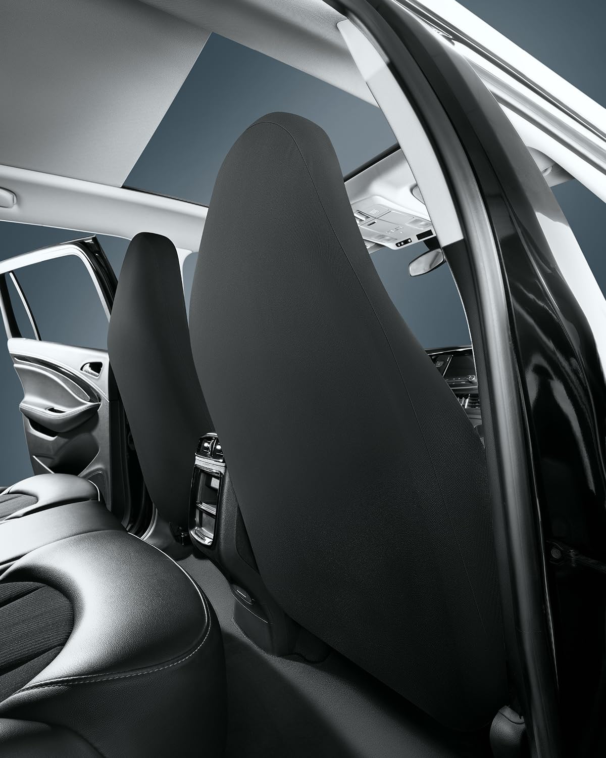 Premium Flax Car Seat Covers for Front Seats - Heavy Duty Breathable High Back Design with Airbag Compatibility | Universal Fit for Most Cars, Trucks, SUVs & Vans | Perfect for Daily Commute, Road Trips & Family Travel (Black)