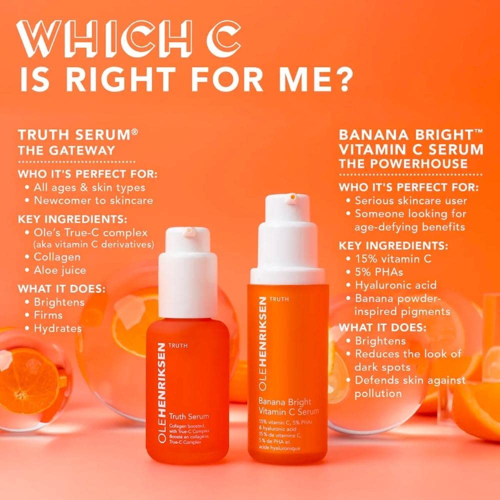 OLEHENRIKSEN Ole Henriksen Truth Serum Collagen Booster - 0.5 oz Unboxed | Vitamin C Brightening Facial Serum for Glowing Skin | Perfect for Daily Skincare Routine & Anti-Aging Treatment