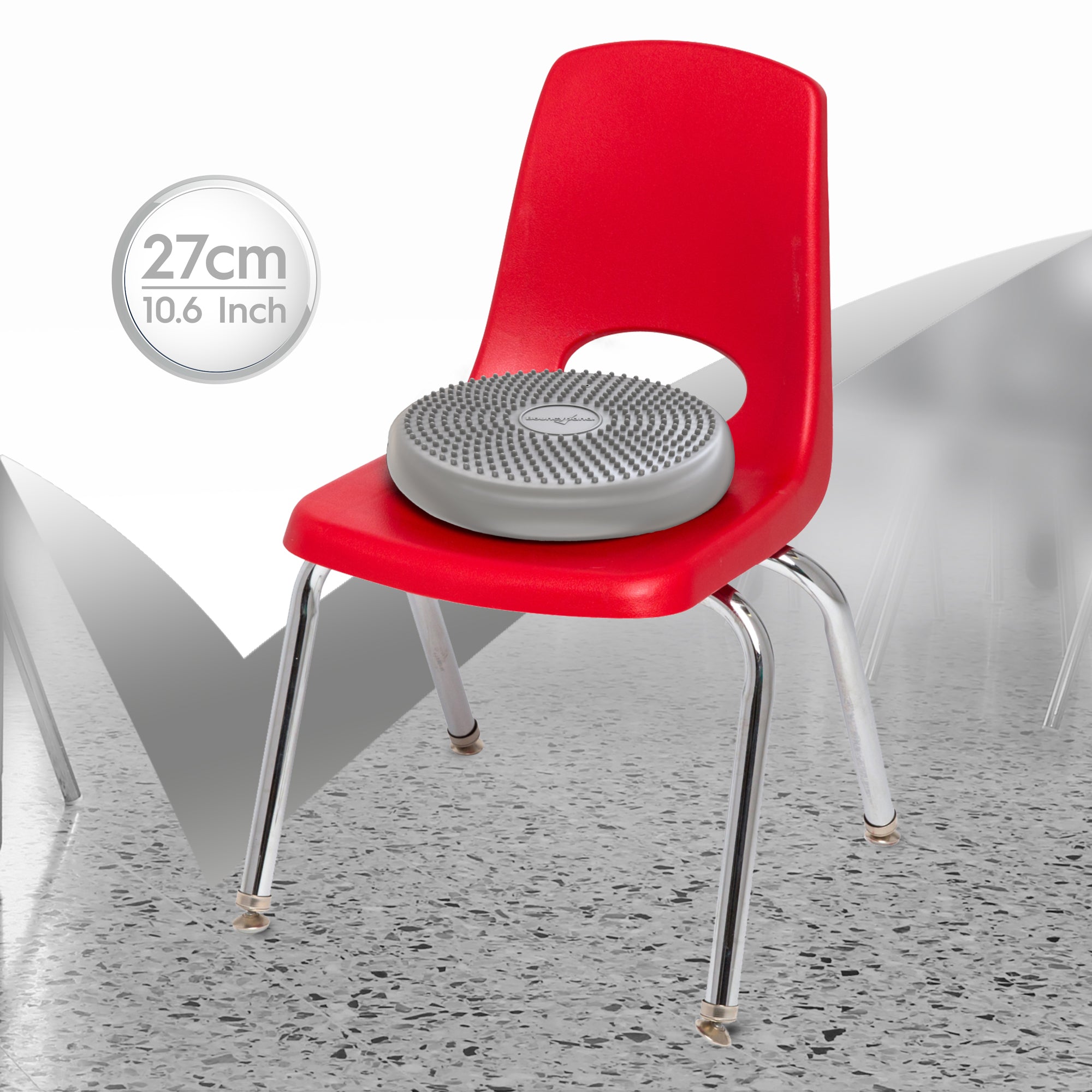 Bouncyband Little Wiggle Sensory Seat Cushion for Kids - Silver | ADHD & Autism Sensory Tool for Classroom, Office & Home Use