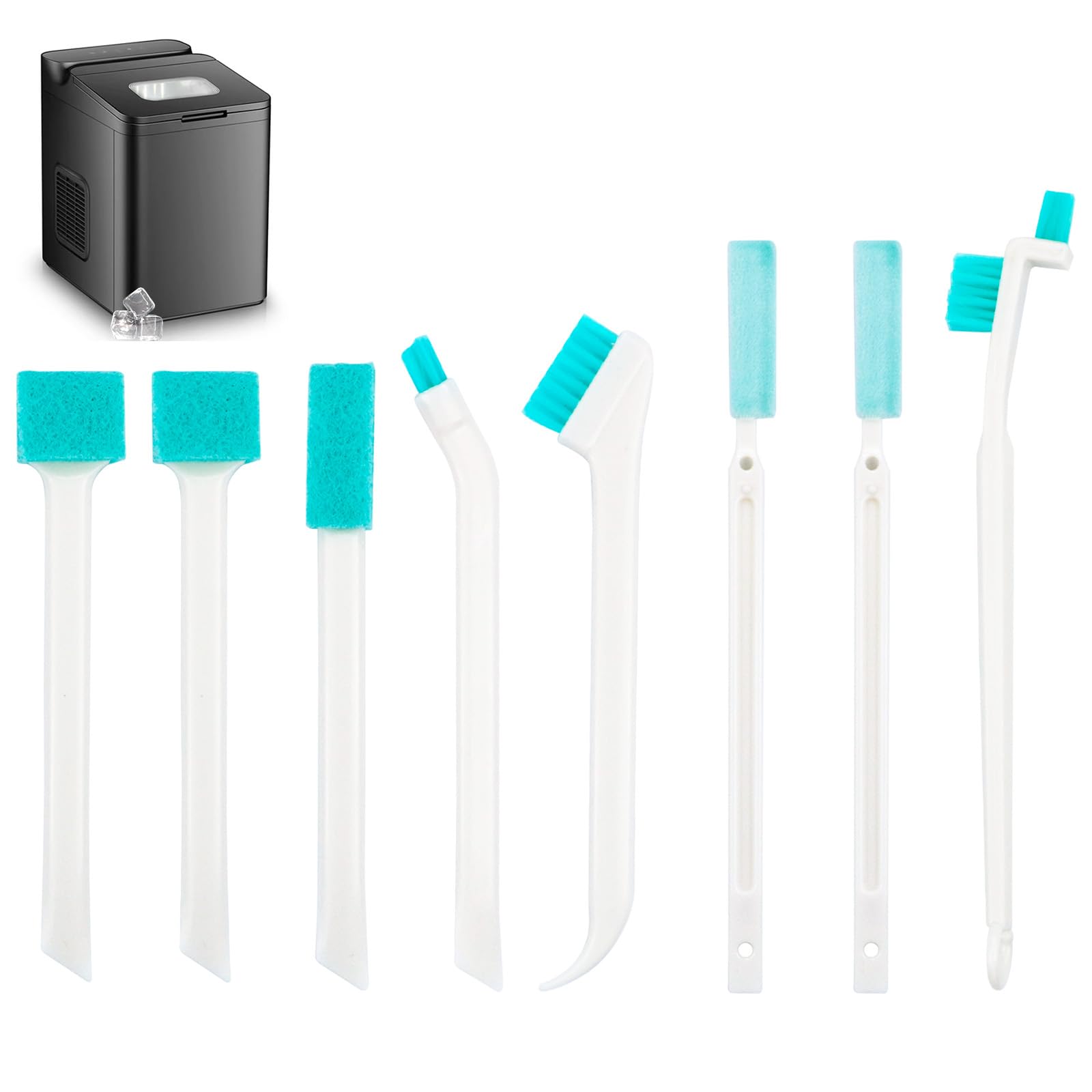 6-Piece Ice Maker Cleaning Brush Set - Deep Cleaning Tools for Ice Machines, Windows, Hard-to-Reach Areas - Perfect for Home, Kitchen, and Commercial Use