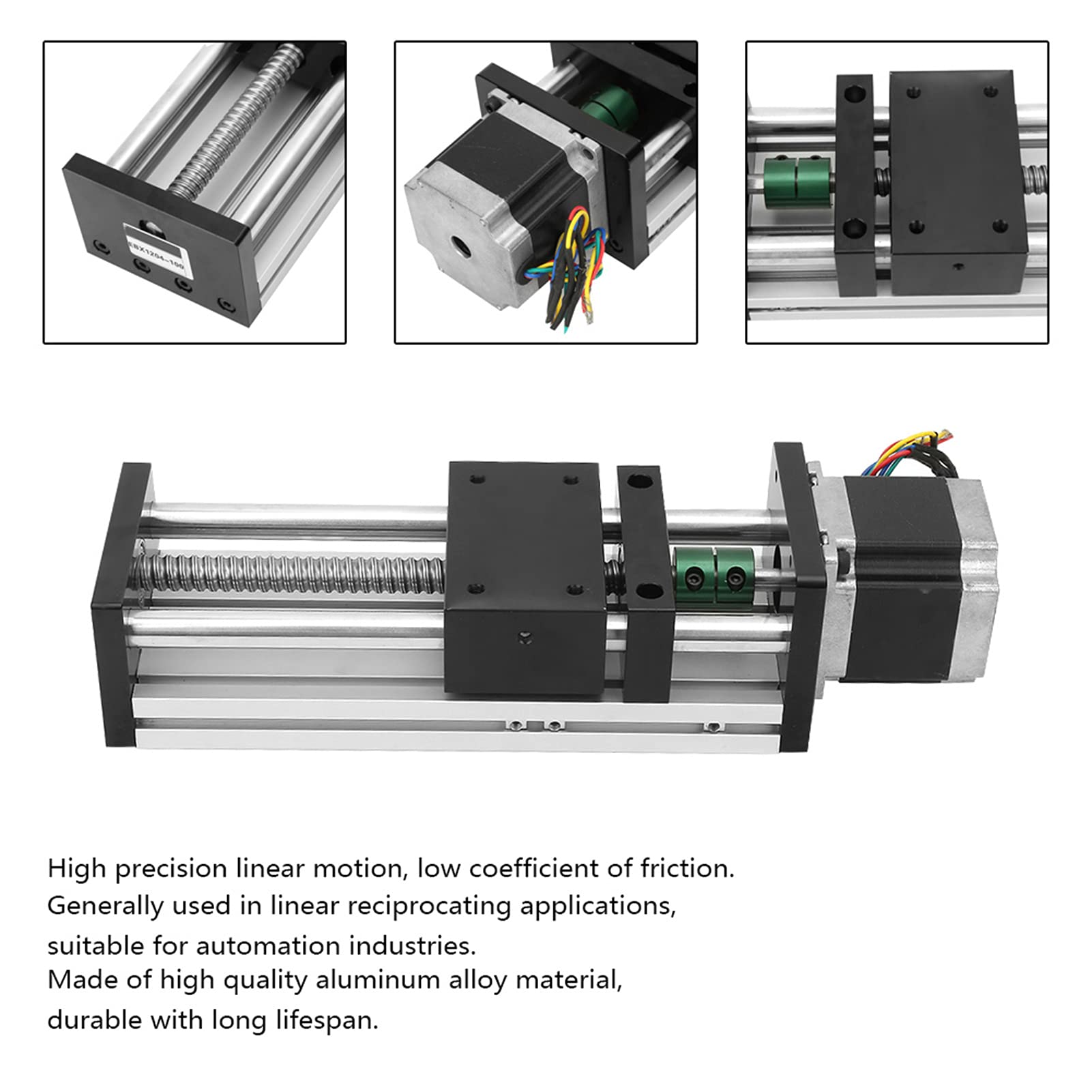 Nema23 Stepper Motor Linear Rail Guide Ballscrew - 100mm Travel Length, 1605 Ball Screw Sliding Table for 3D Printer, CNC Machine & DIY Projects | High Precision Linear Motion System for Automation Equipment