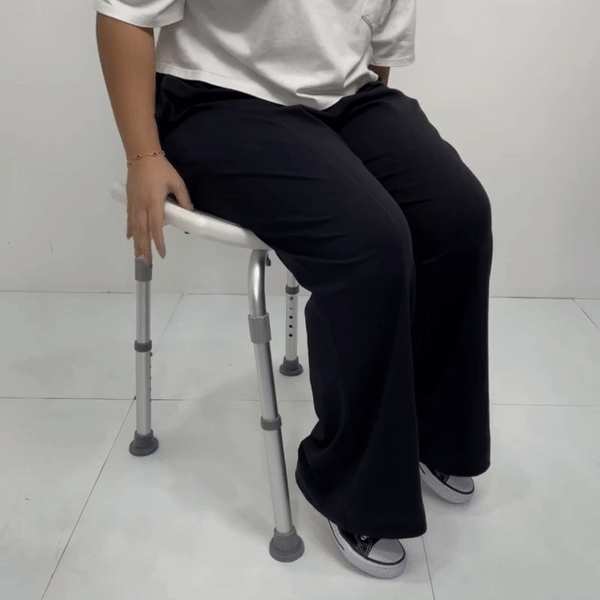 HappyBath Tool-Free Shower Chair - Sturdy Non-Slip Bath Seat for Elderly & Disabled - Safe Shower Bench for Bathroom Safety - Perfect for Seniors, Post-Surgery Recovery & Mobility Assistance