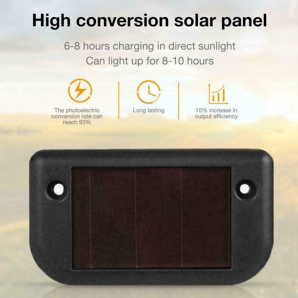 EROCK 8 Pack Black Solar Deck Lights - Waterproof LED Outdoor Step Lighting for Stairs, Patio, Yard, Pathway, Fence & Driveway | Solar Powered Landscape Lighting for Porch Railings & Garden Decor at Night