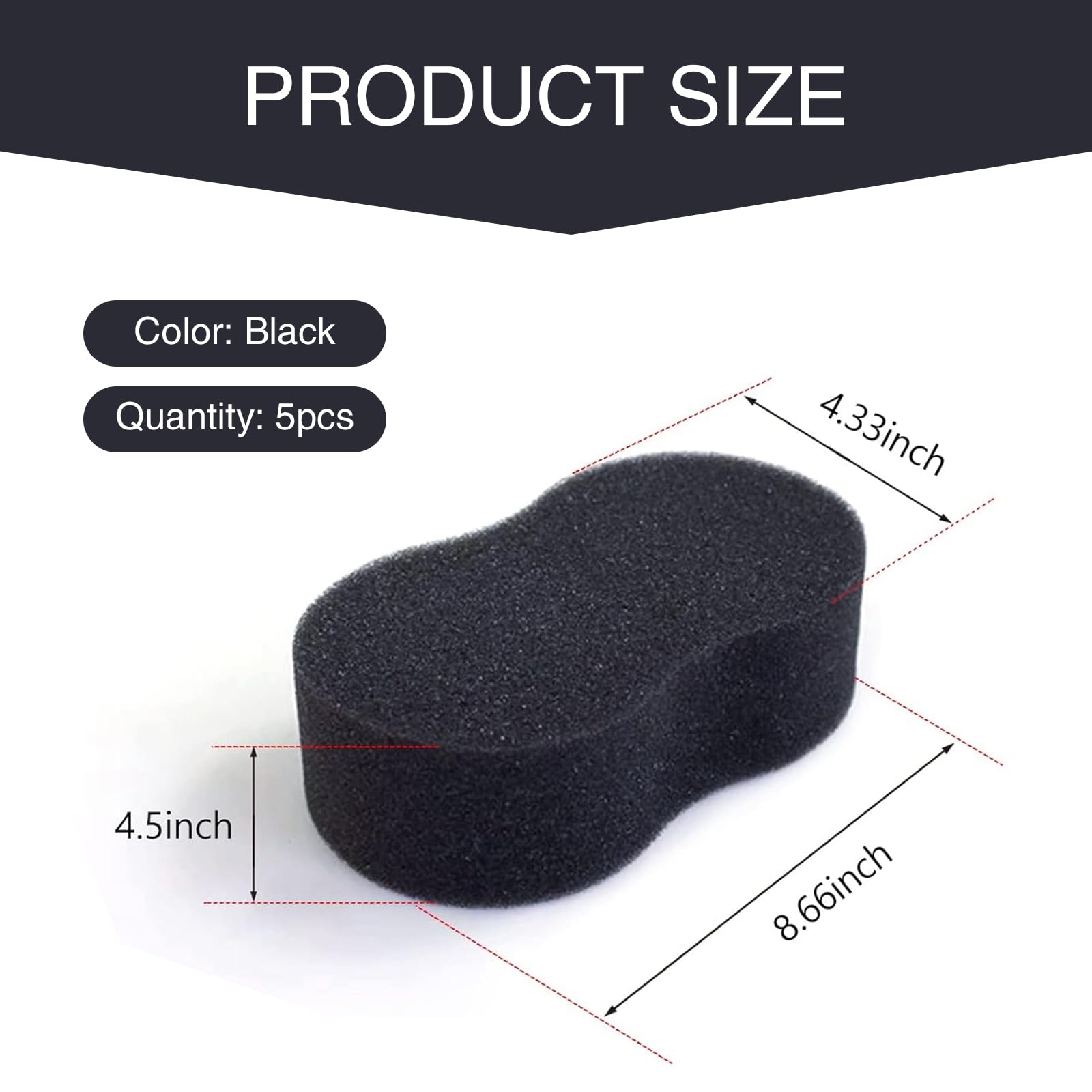5-Pack Premium Car Wash Sponges - 8.6