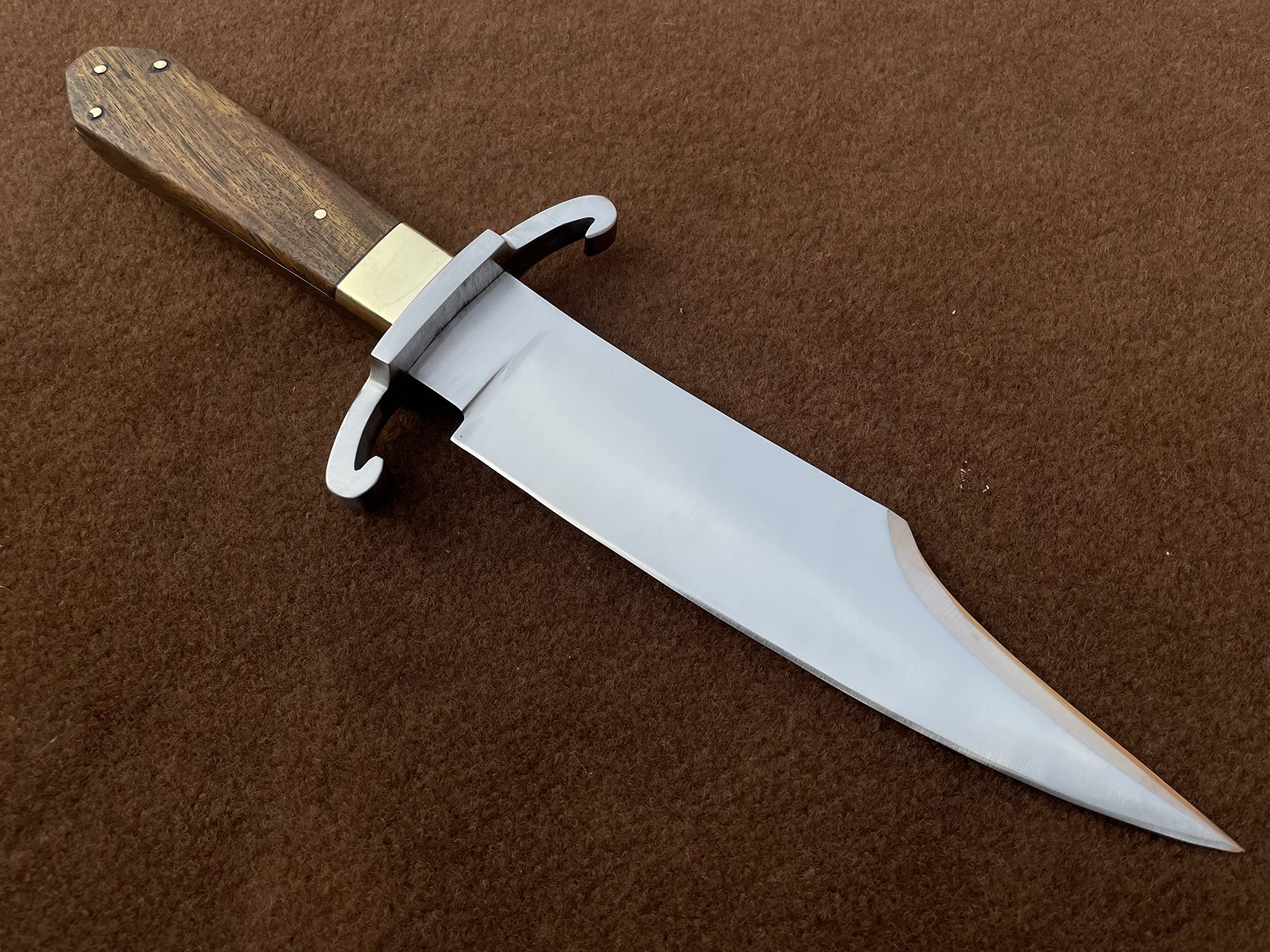 SUFI Coffin Bowie Knife - Handmade 5160 Spring Steel Hunting & Tactical Fixed Blade Knife | Historical Replica | Perfect Outdoor Survival, Camping & Birthday Gift | Durable White Blade for Collectors & Enthusiasts
