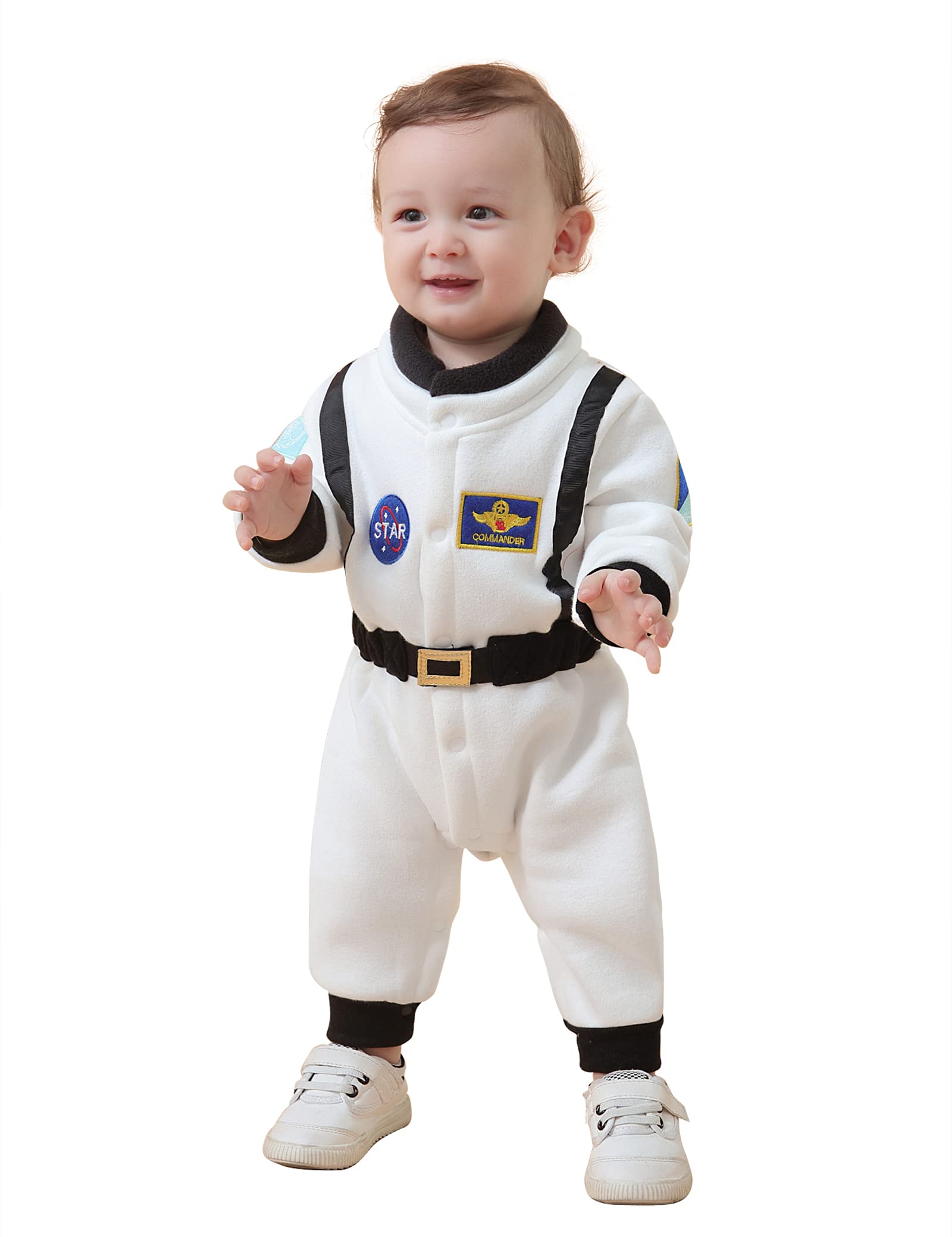 LXKIKMM Astronaut Costume for Baby Boys - Space Suit Cosplay Outfit, Halloween Party Romper Jumpsuit | Perfect for Dress-Up, Birthday Parties & Space-Themed Events