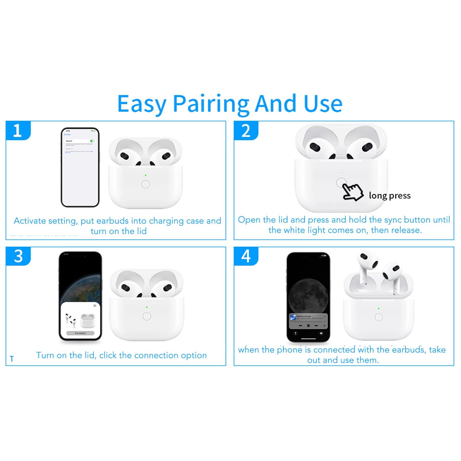Replacement Charging Case for Earbuds - Extended Power Charger Case for Wireless Earbuds | Perfect for Travel, Workouts & Daily Commuting