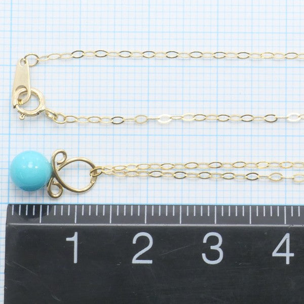 18K Yellow Gold Turquoise Necklace for Women - Elegant Handmade Jewelry Gift for Birthday, Anniversary & Special Occasions