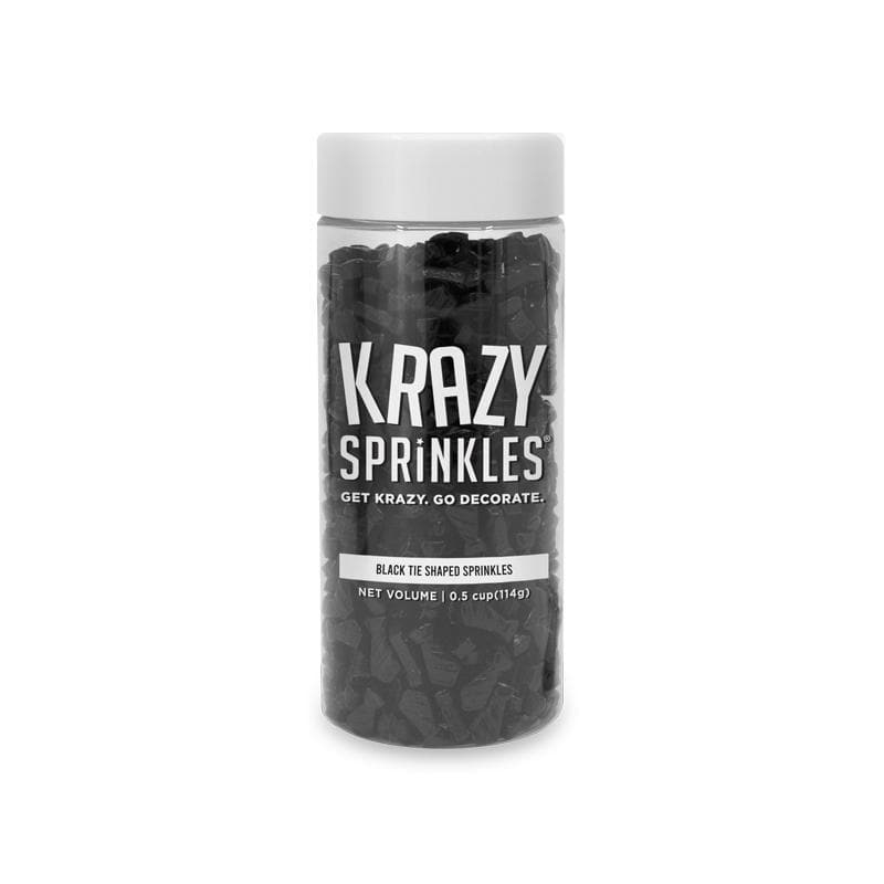 Black Tie Shaped Sprinkles for Baking - Elegant Cake Decorations for Weddings, Birthdays & Special Events