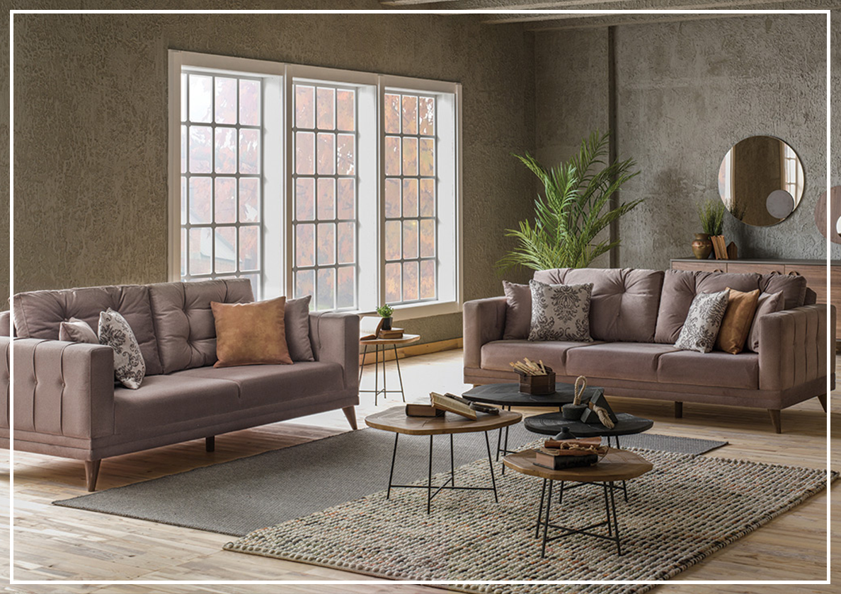 Enza Home Rosa Convertible Sofa Bed with Adjustable Backrest and Makasli Bed Mechanism - Perfect for Small Spaces, Guest Rooms, and Apartments