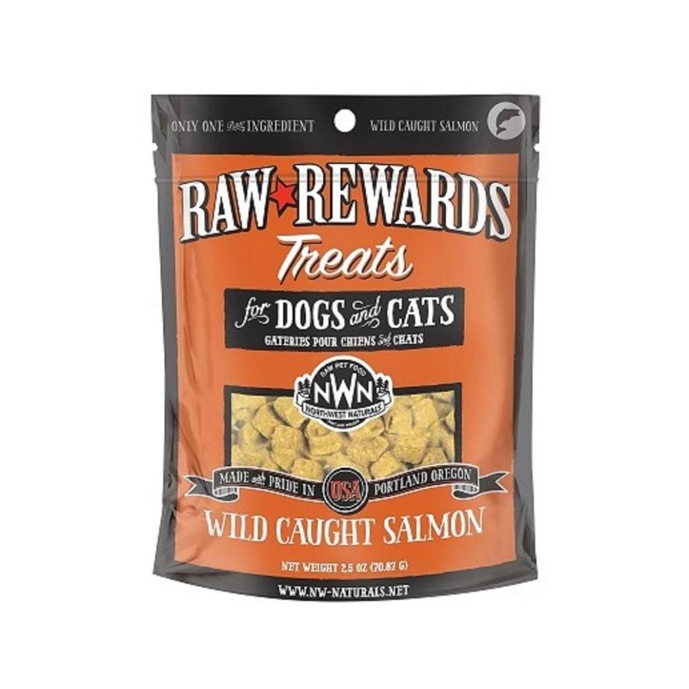 Premium Freeze-Dried Salmon Treats for Dogs & Cats - All-Natural, High-Protein Snacks - Perfect for Training, Rewards & Dental Health - Raw Rewards Pet Treats