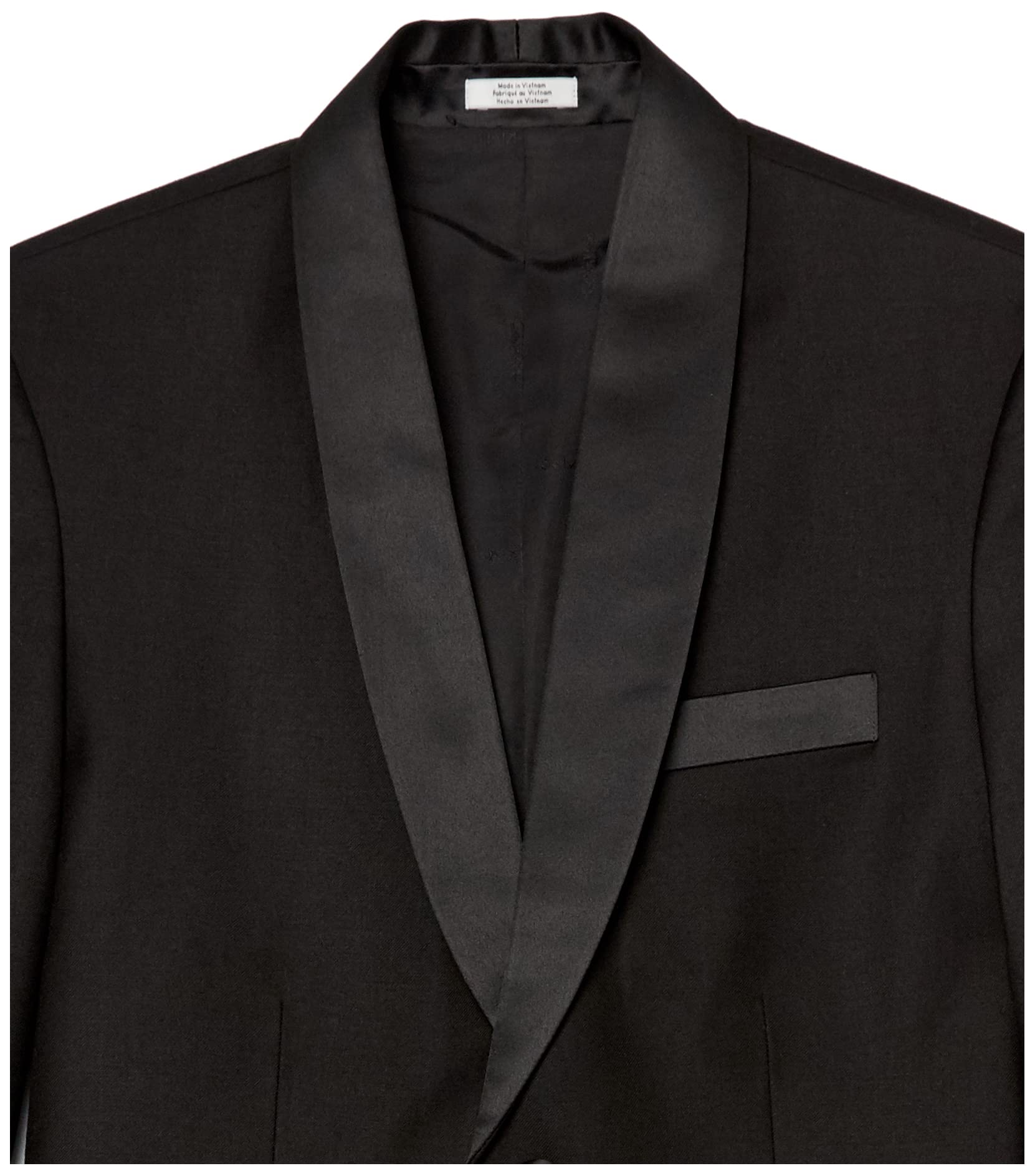 Calvin Klein Boys' 2-Piece Formal Tuxedo Suit Set with Jacket & Dress Pants | Satin Trim Detailing & Functional Pockets | Perfect for Weddings, Prom & Special Occasions