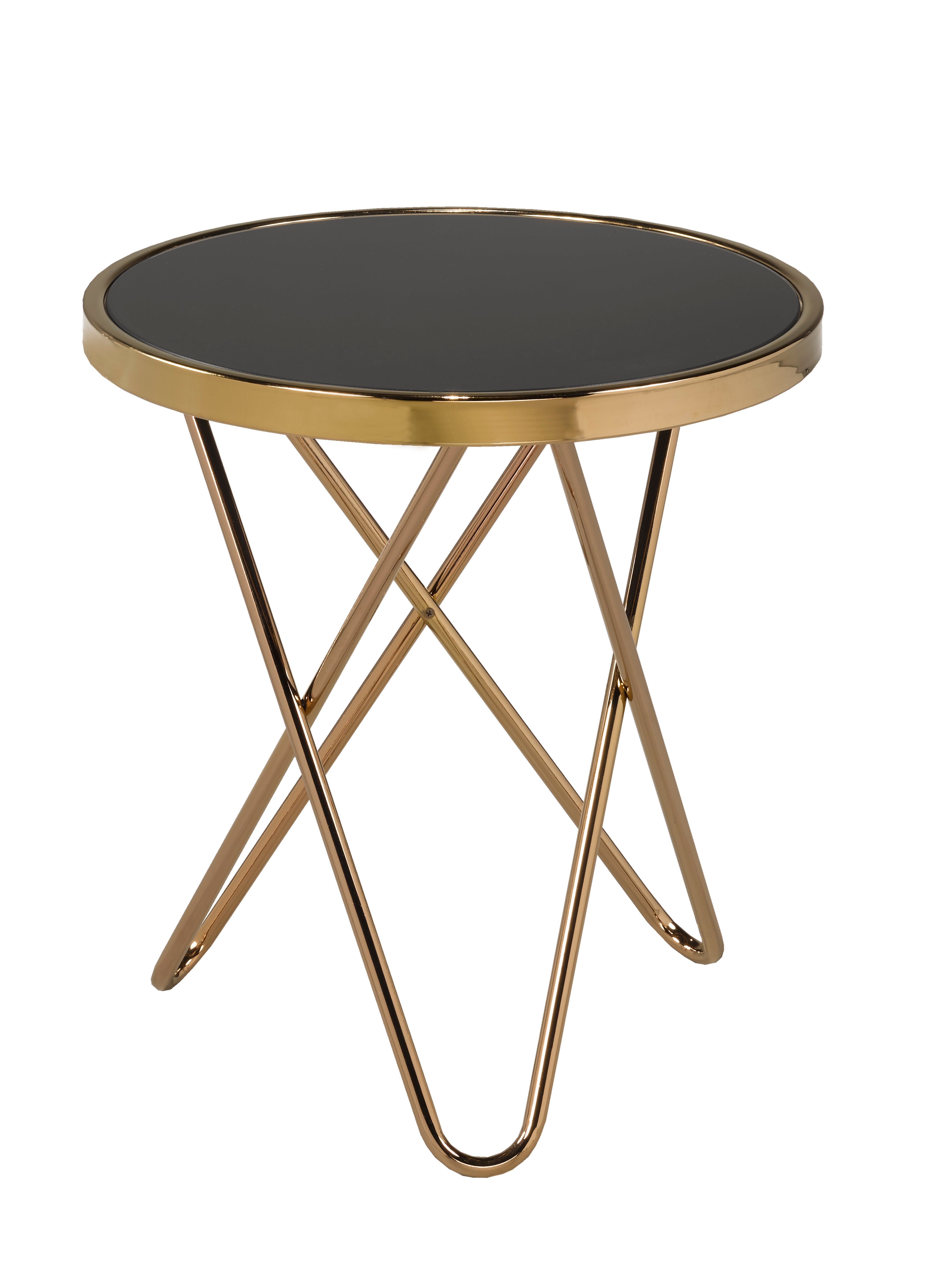 Rose Gold Accent Table - Elegant Side Table for Living Room, Bedroom & Office Decor - Small End Table with Modern Design