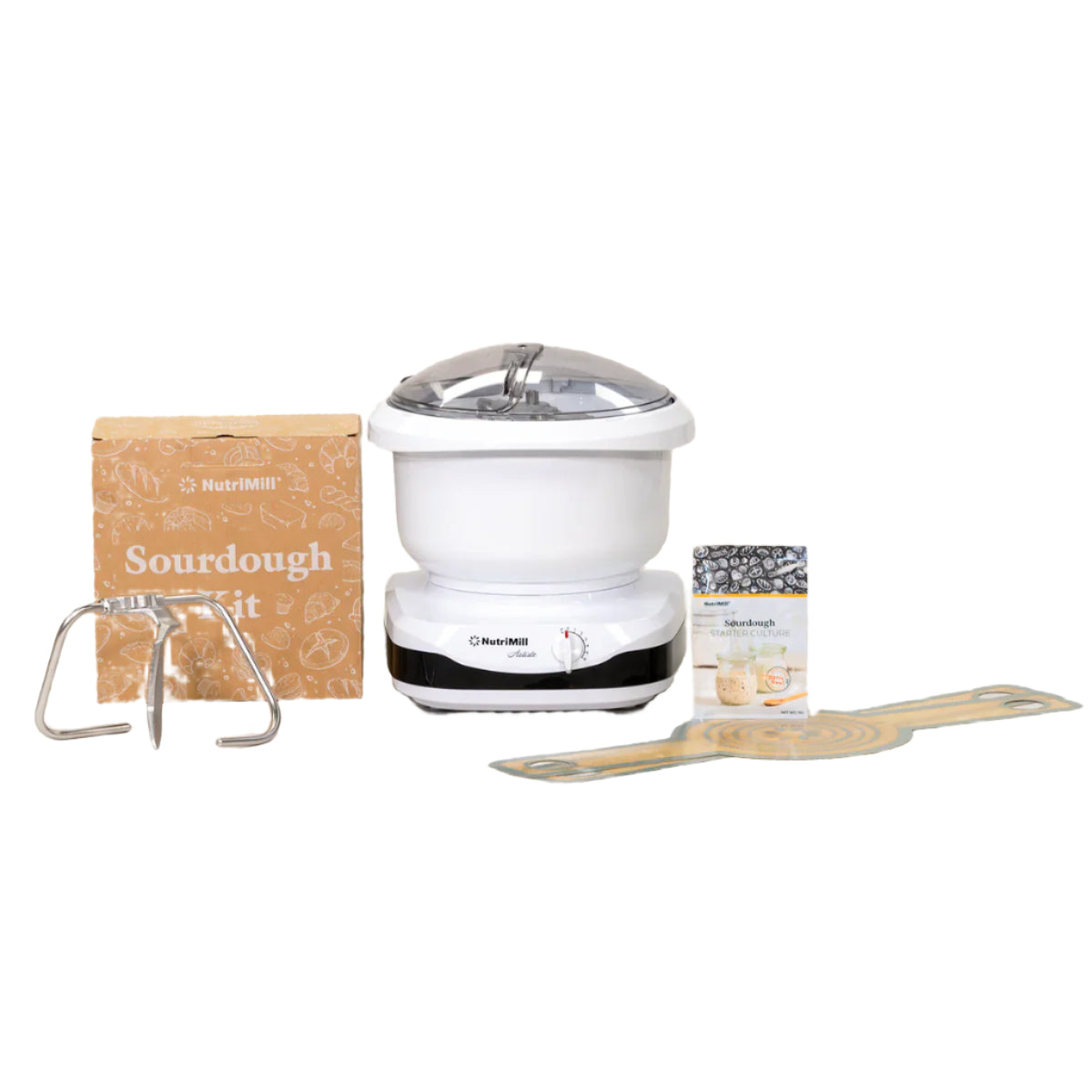 Nutrimill Artiste Sourdough Starter Kit - Fresh Homemade Bread Baking Supplies for Artisan Sourdough, Pizza Dough & More - Perfect for Home Bakers & Bread Lovers