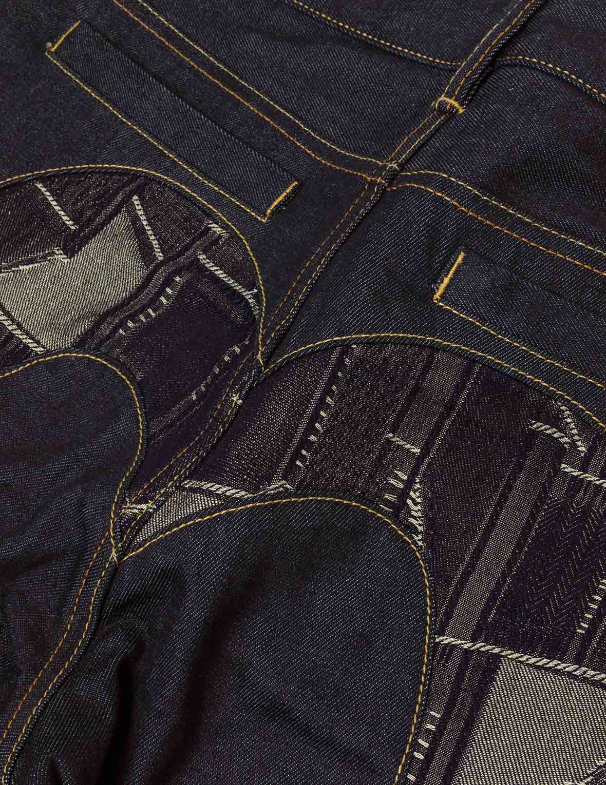 Patchwork Daicock Insert & Wheel of Wisdom Embroidery Carrot Fit Jeans #2017 - Vintage Denim Pants for Women, Boho Chic Fashion, Casual Outfit & Streetwear Style