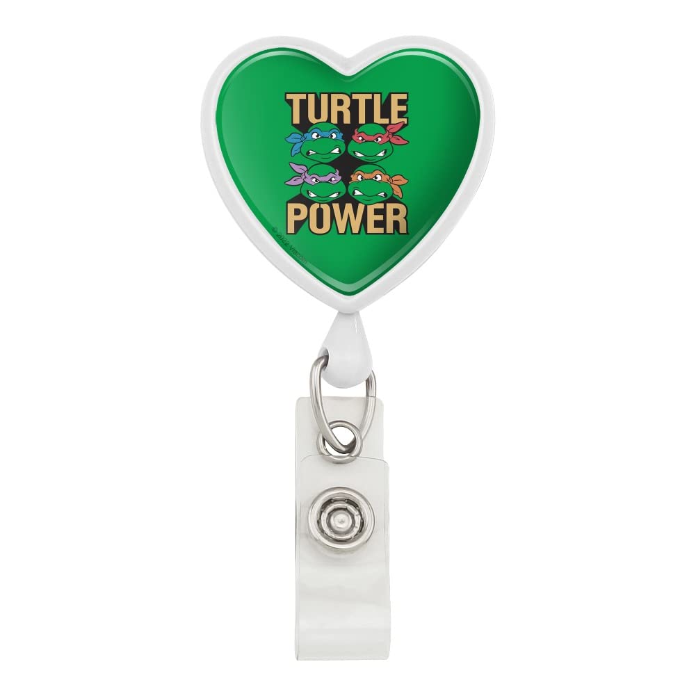 TMNT Power Headshots Lanyard - Retractable ID Badge Holder for Work & Events
